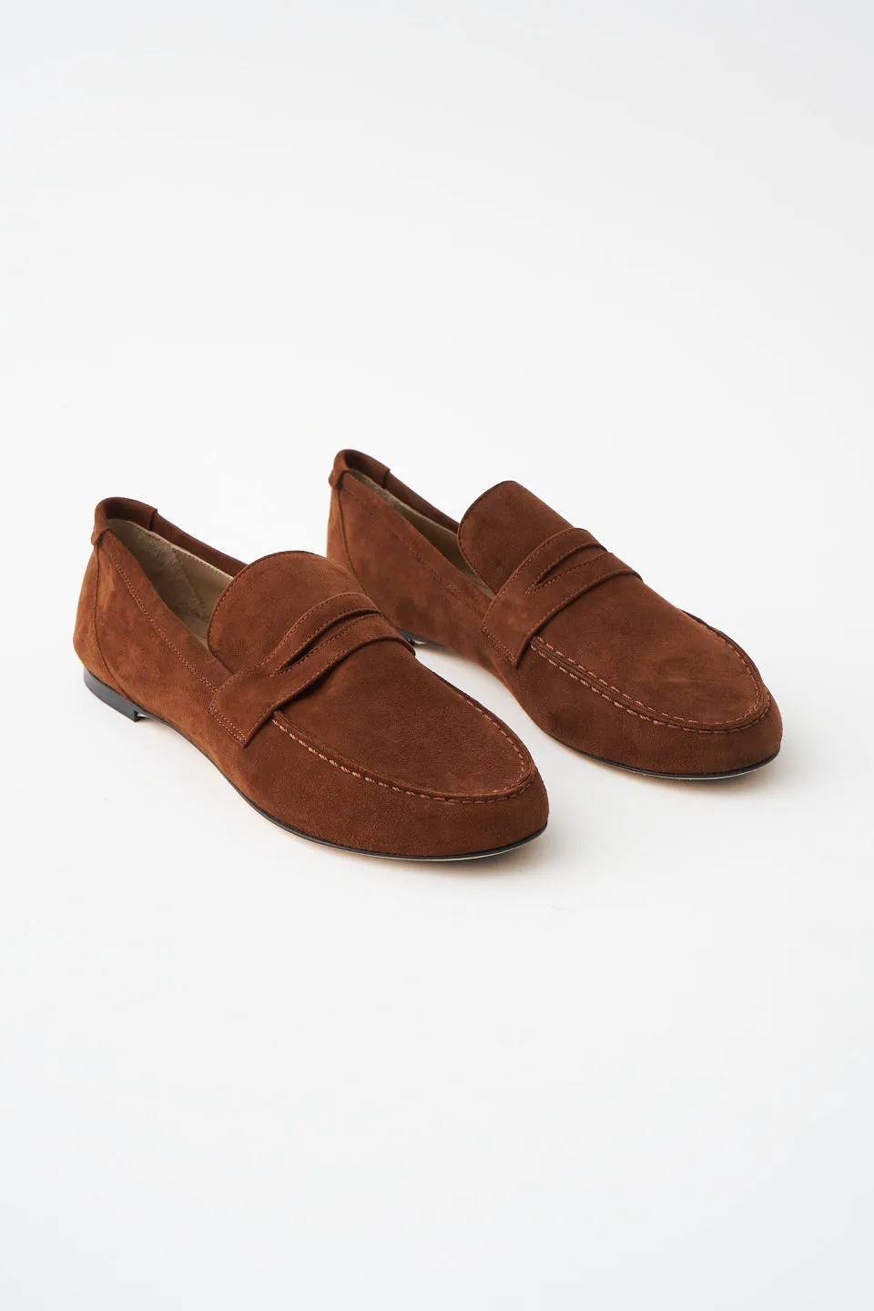 The Penny Loafer in Chocolate Suede sold by Jamie Haller product image thumbnail 2