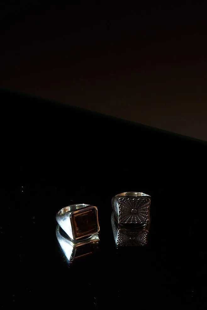 The Chaos Sunburst Square Signet in Sterling Silver sold by Jamie Haller product image thumbnail 2