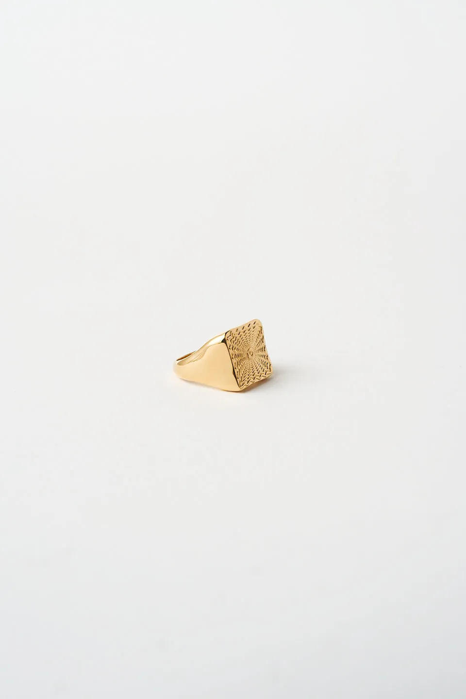 The Chaos Sunburst Square Signet in Gold sold by Jamie Haller product image thumbnail 3