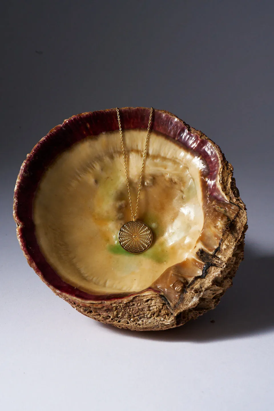 The Chaos Sunburst Necklace in Gold sold by Jamie Haller