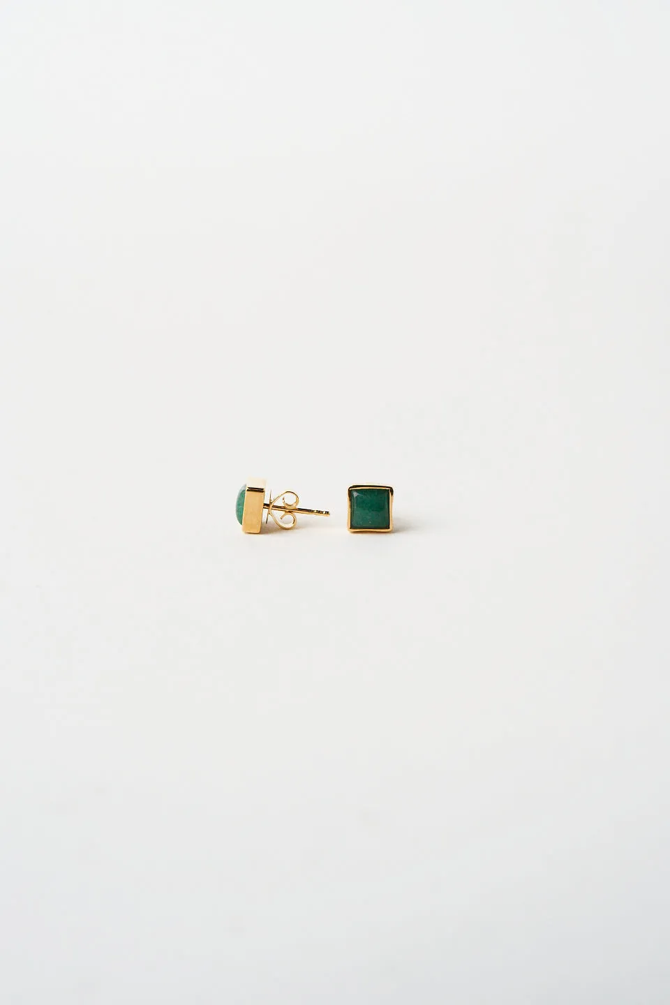 The Cufflink Stud Earring - Small in Dark Aventurine sold by Jamie Haller product image thumbnail 2