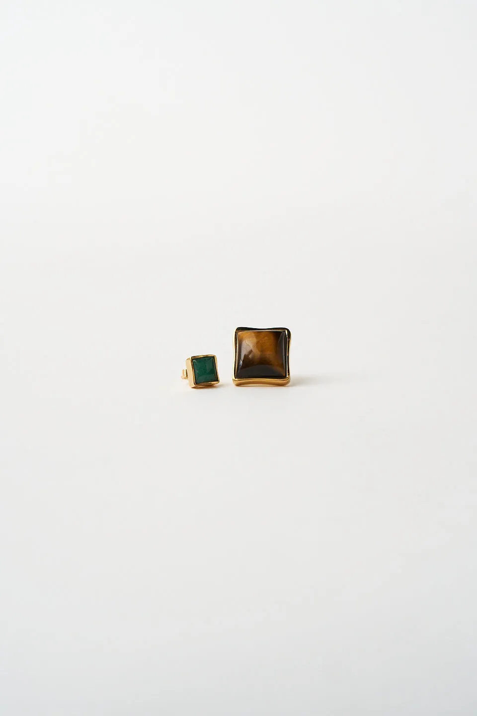 The Cufflink Stud Earring - Small in Dark Aventurine sold by Jamie Haller product image thumbnail 4