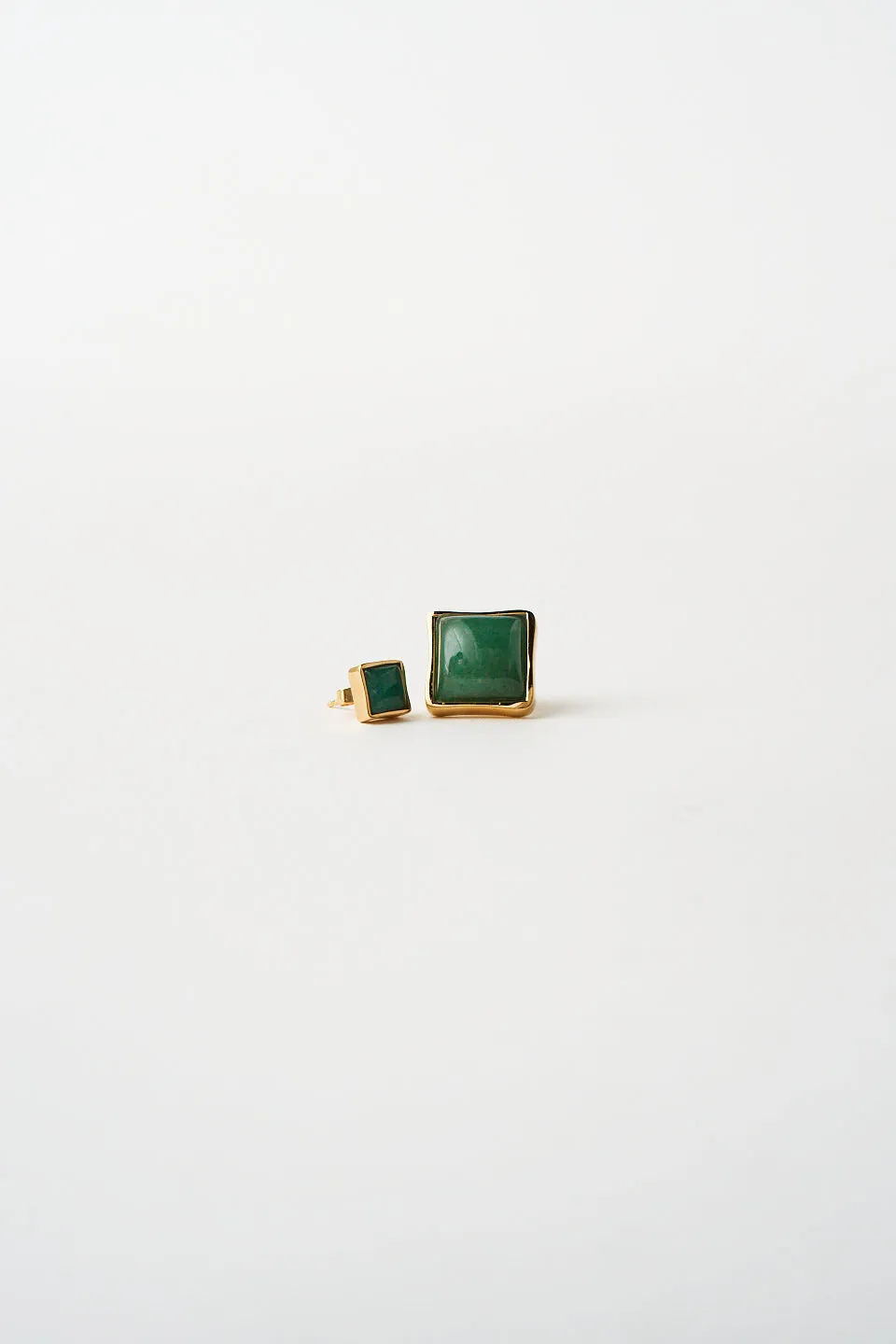 The Cufflink Stud Earring - Small in Dark Aventurine sold by Jamie Haller product image thumbnail 5