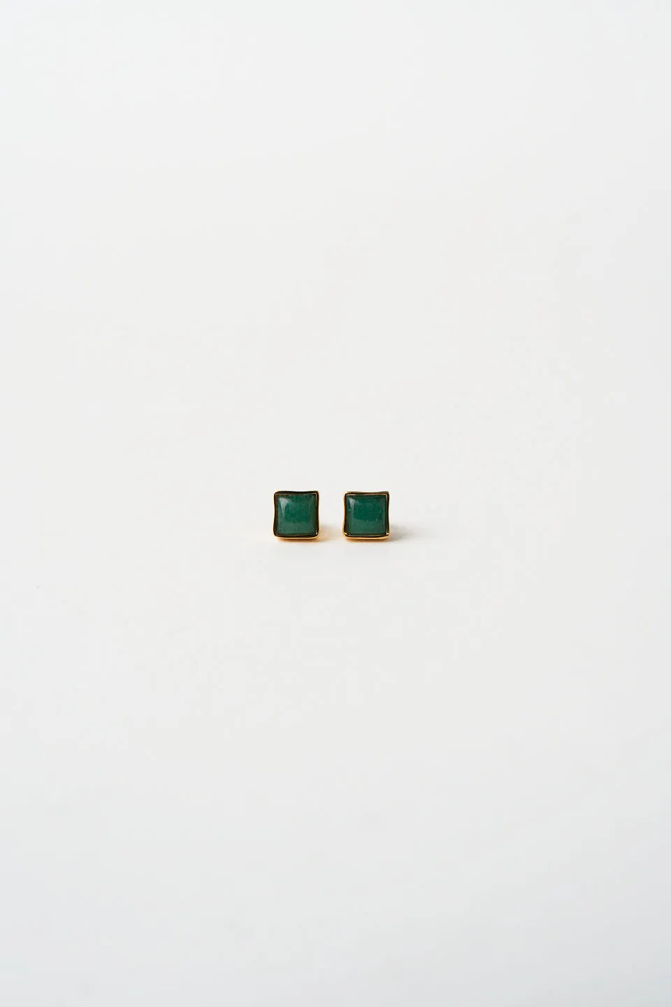 The Cufflink Stud Earring - Small in Dark Aventurine sold by Jamie Haller