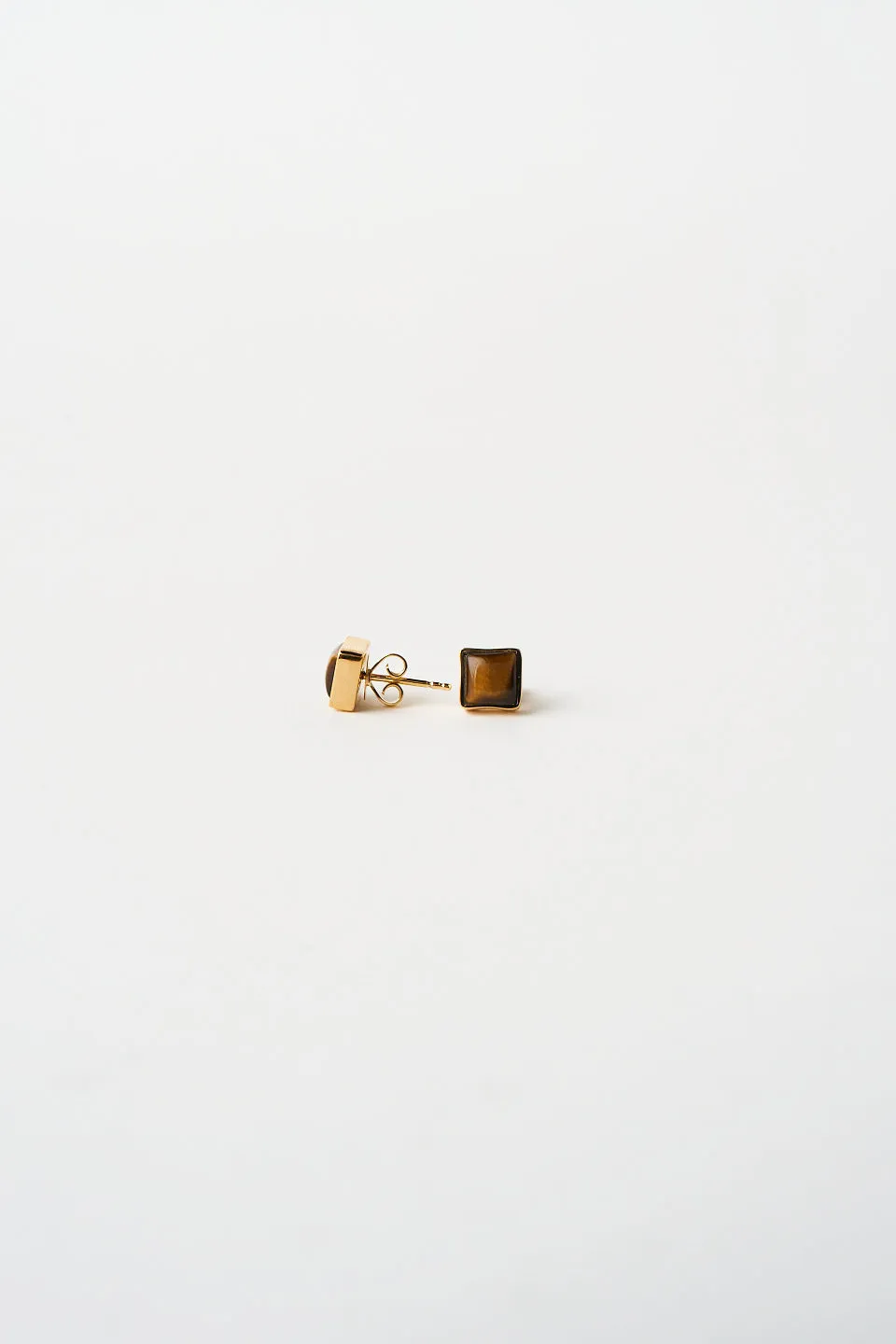 The Cufflink Stud Earring - Small in Tiger's Eye sold by Jamie Haller product image thumbnail 3