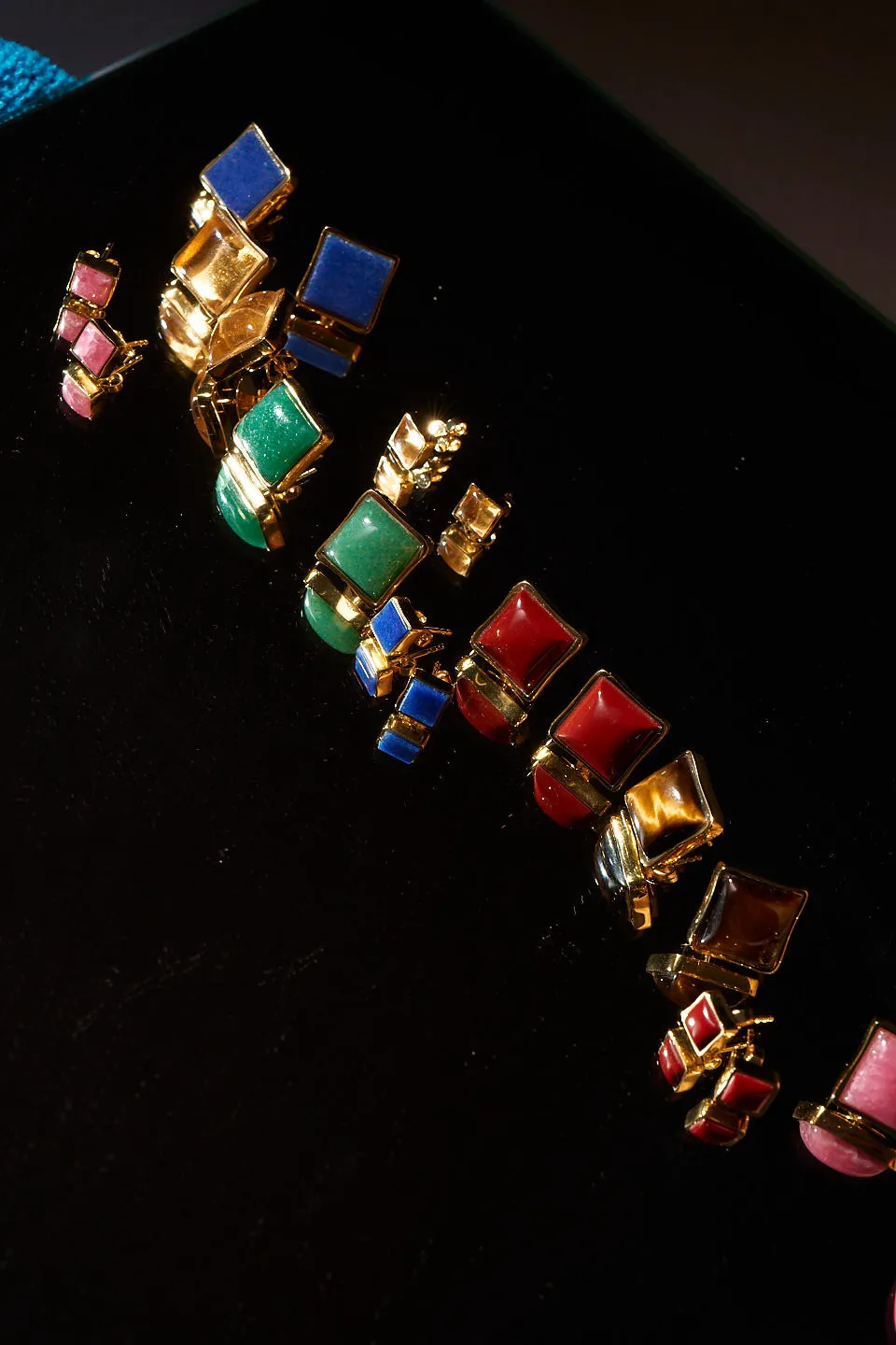 The Cufflink Stud Earring - Small in Tiger's Eye sold by Jamie Haller product image thumbnail 4