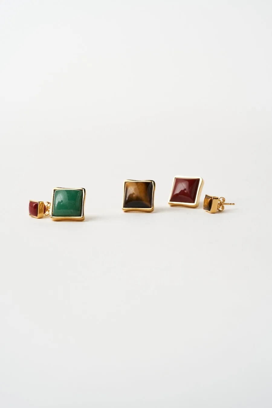 The Cufflink Stud Earring - Large in Tiger's Eye sold by Jamie Haller product image thumbnail 5