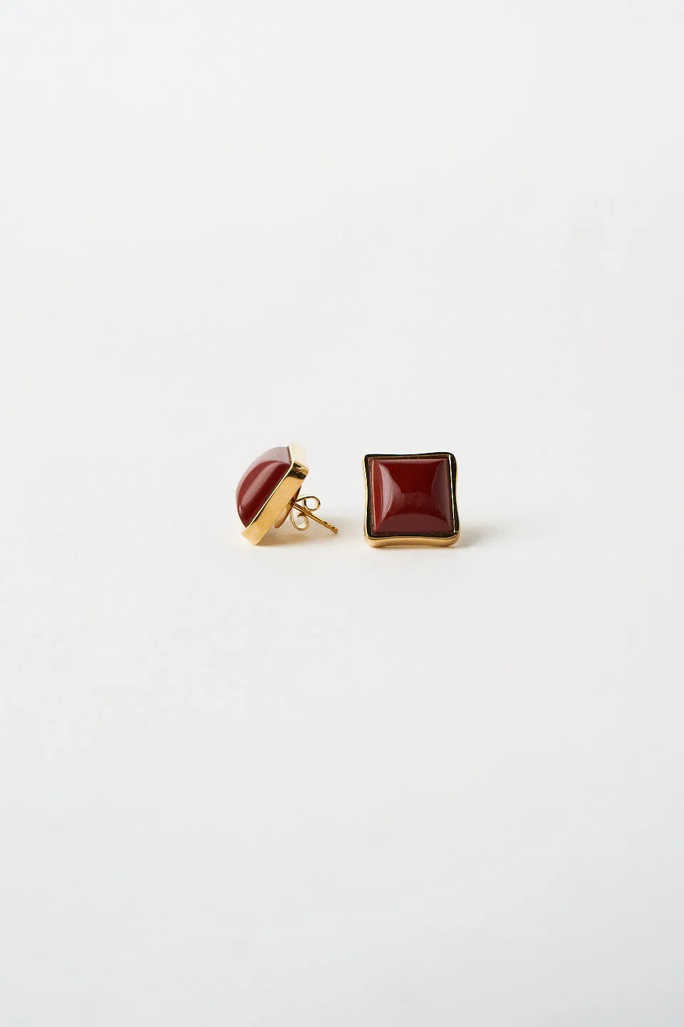 The Cufflink Stud Earring - Large in Red Jasper sold by Jamie Haller product image thumbnail 3