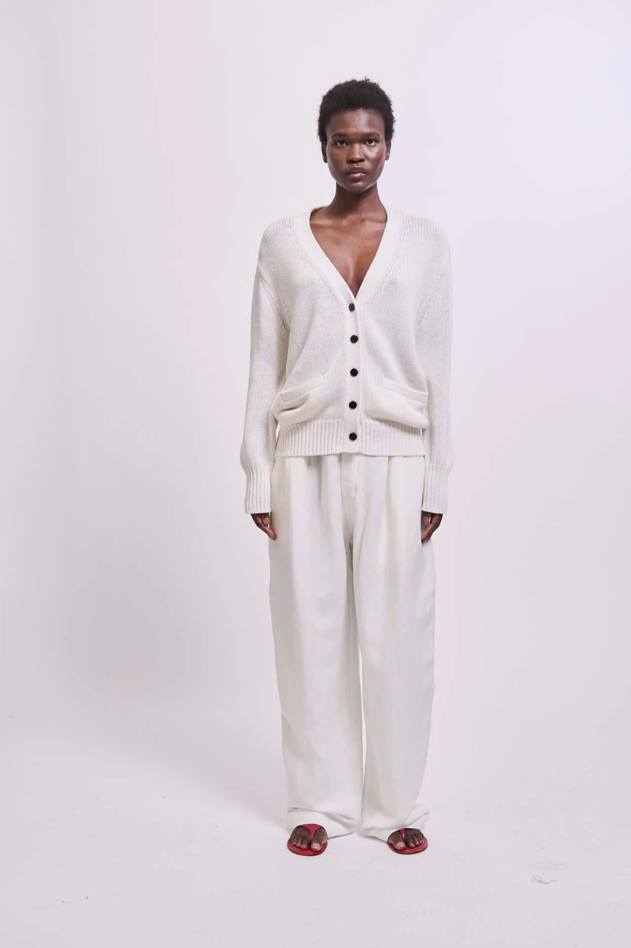 The Welt Pocket Cardigan in White sold by Jamie Haller product image thumbnail 4