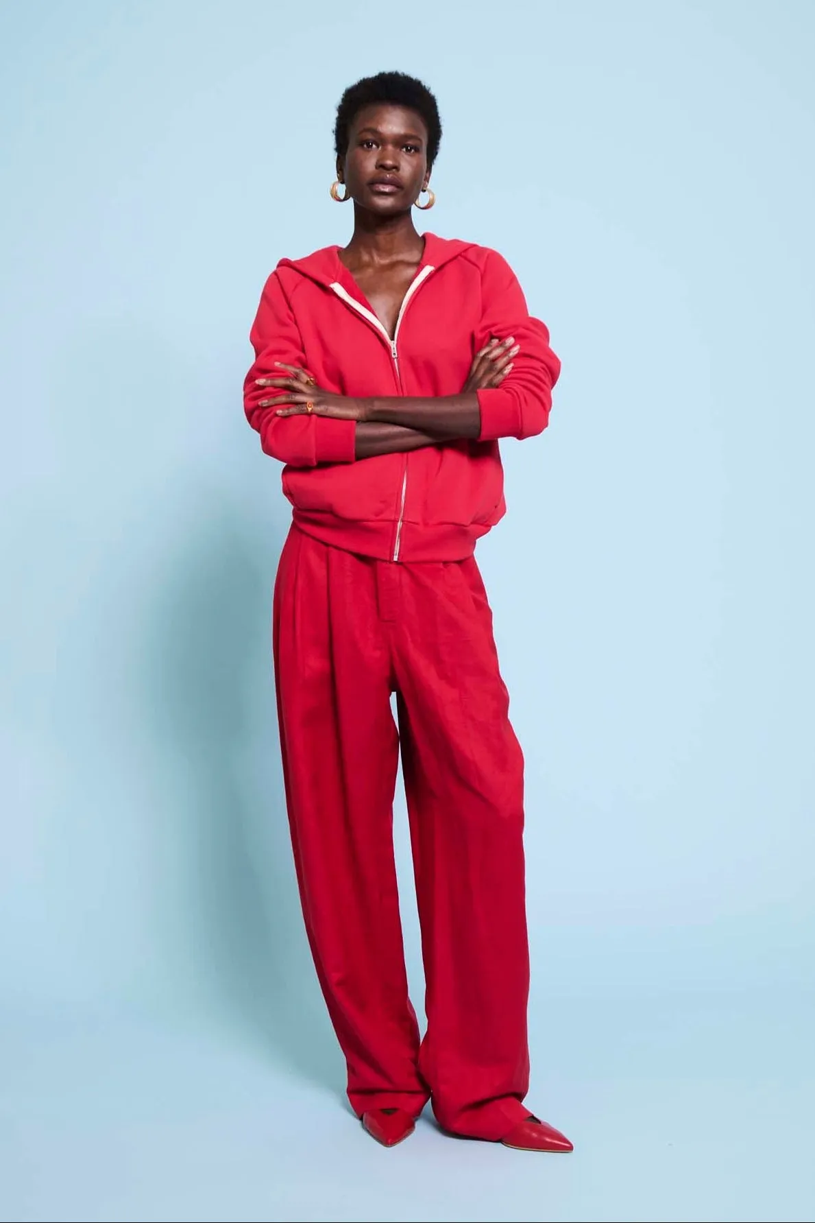 The Bird Hoodie in Red sold by Jamie Haller product image thumbnail 5