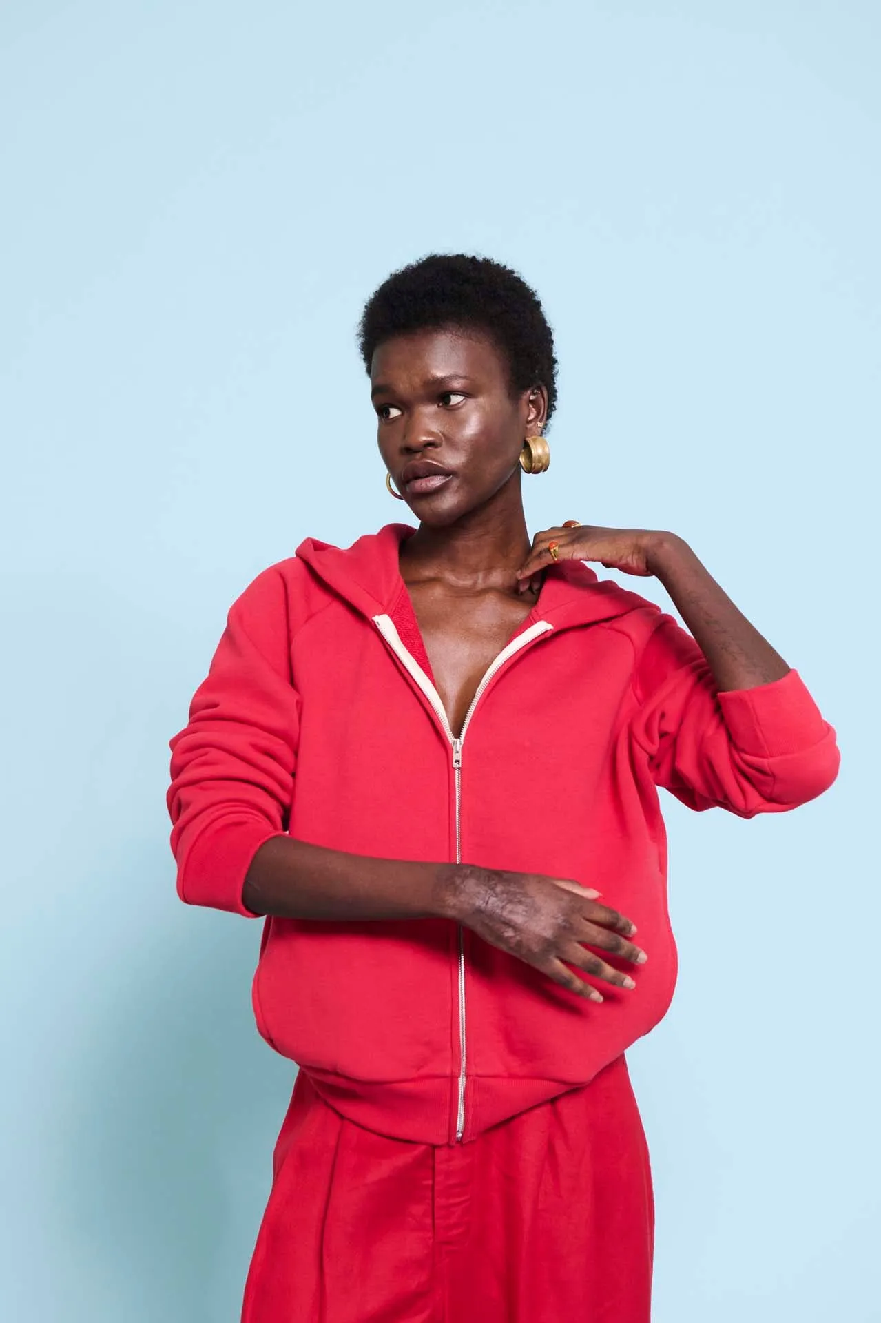 The Bird Hoodie in Red sold by Jamie Haller product image thumbnail 2