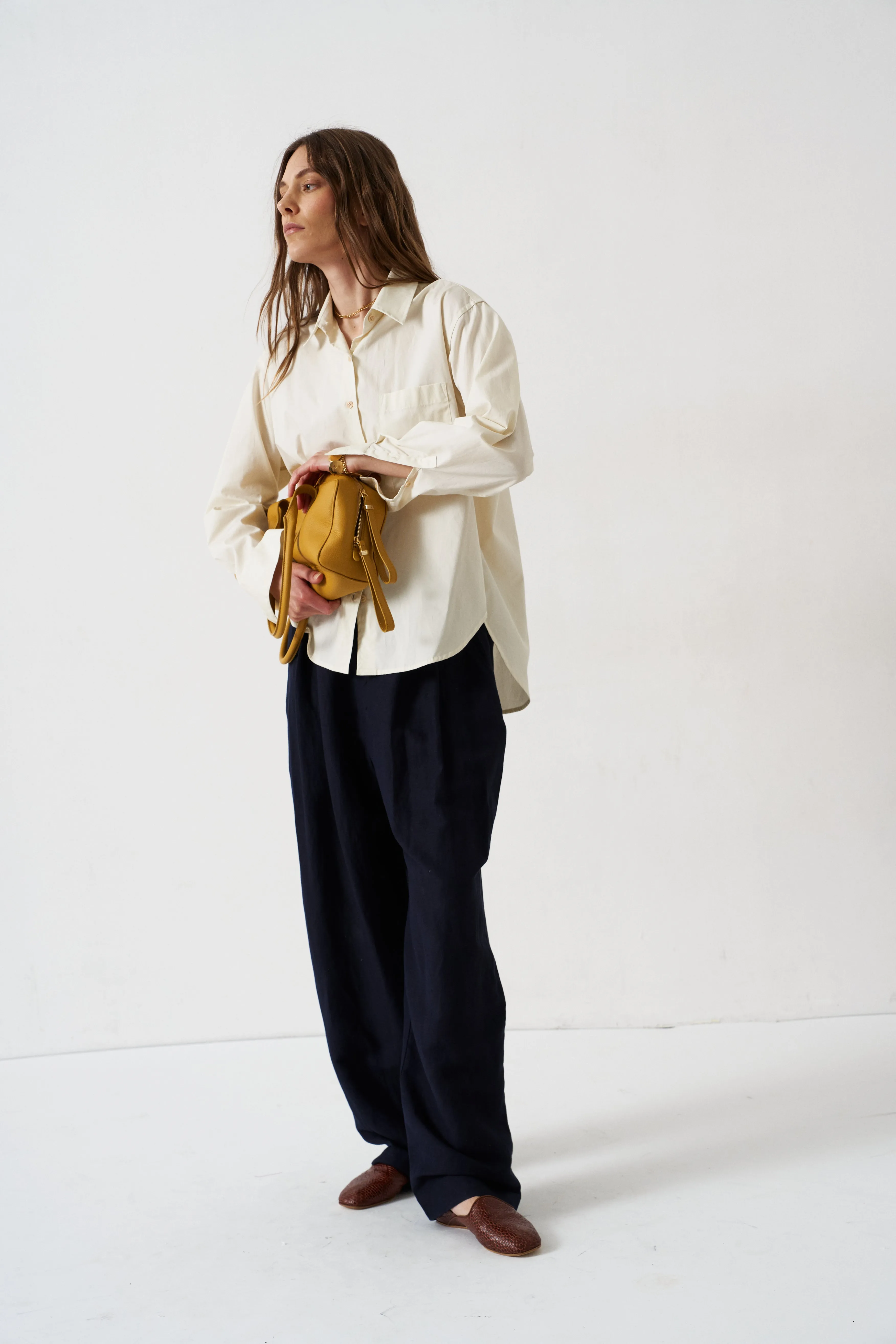 The Tapered Trouser in Navy sold by Jamie Haller product image thumbnail 3
