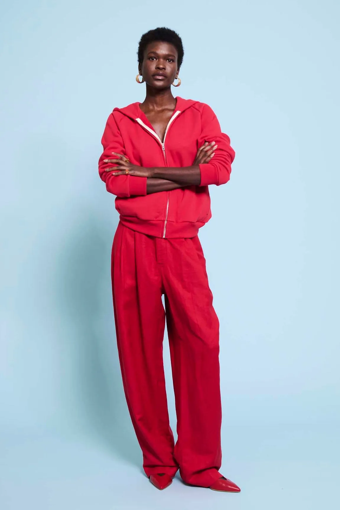 The Tapered Trouser in Red sold by Jamie Haller product image thumbnail 3