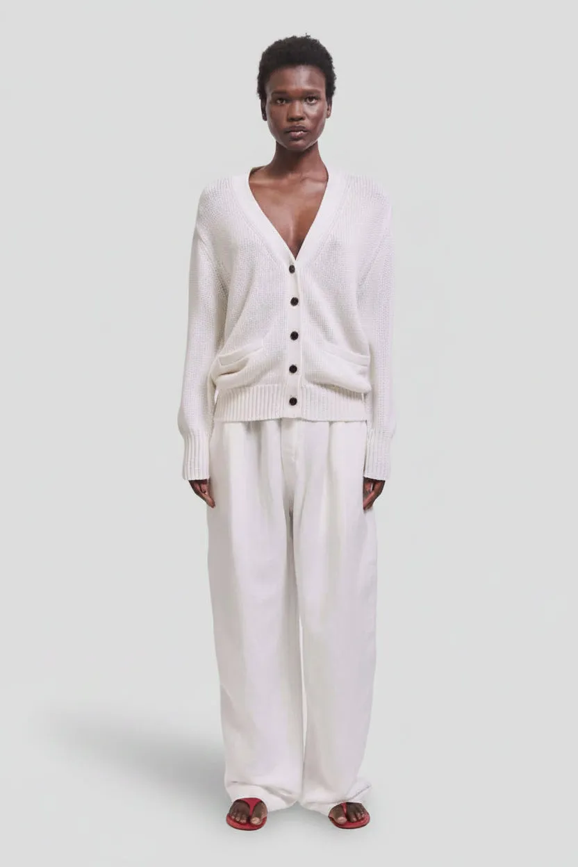 The Tapered Trouser in White sold by Jamie Haller product image thumbnail 3