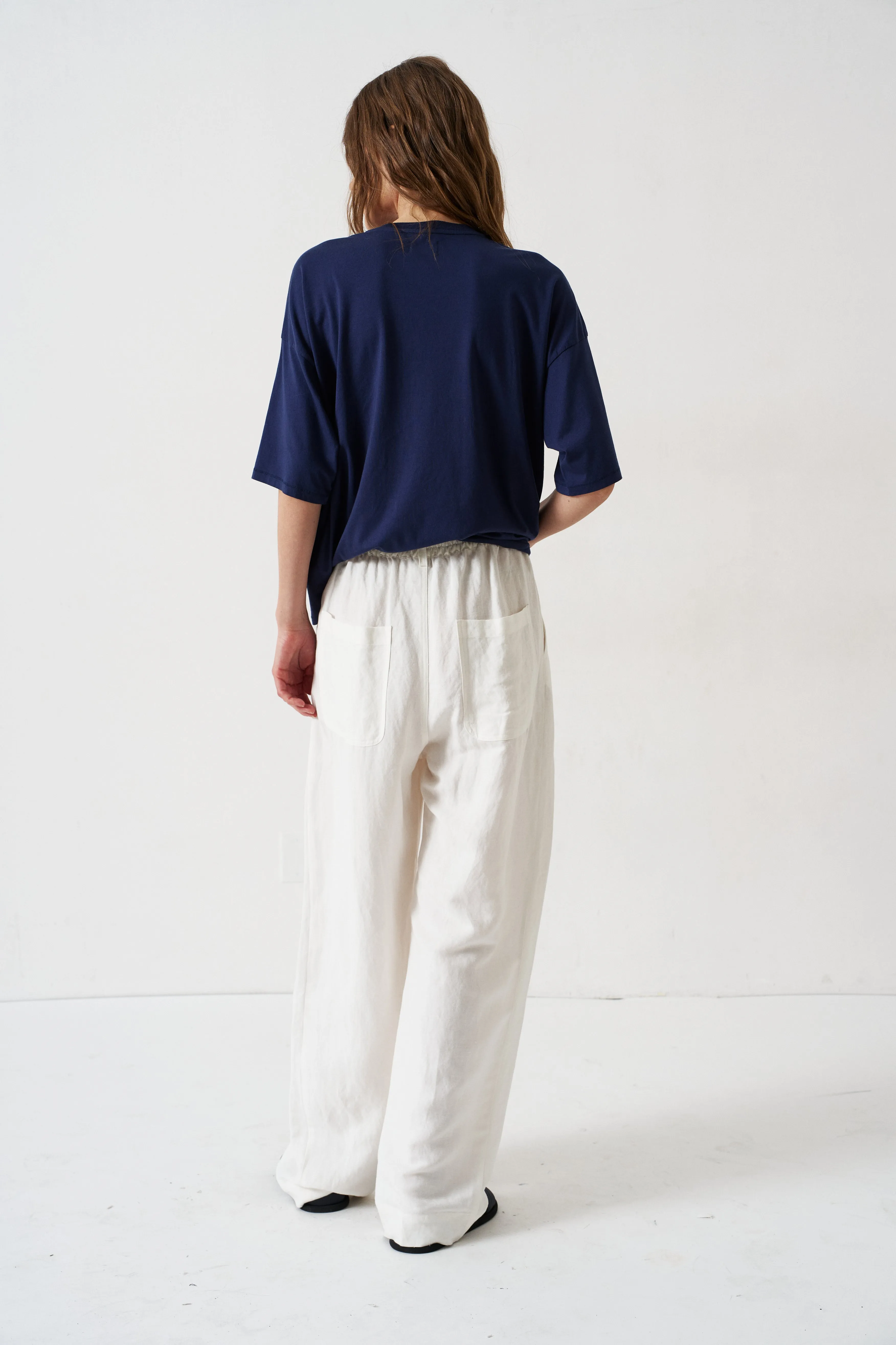 The Tapered Trouser in White sold by Jamie Haller product image thumbnail 4