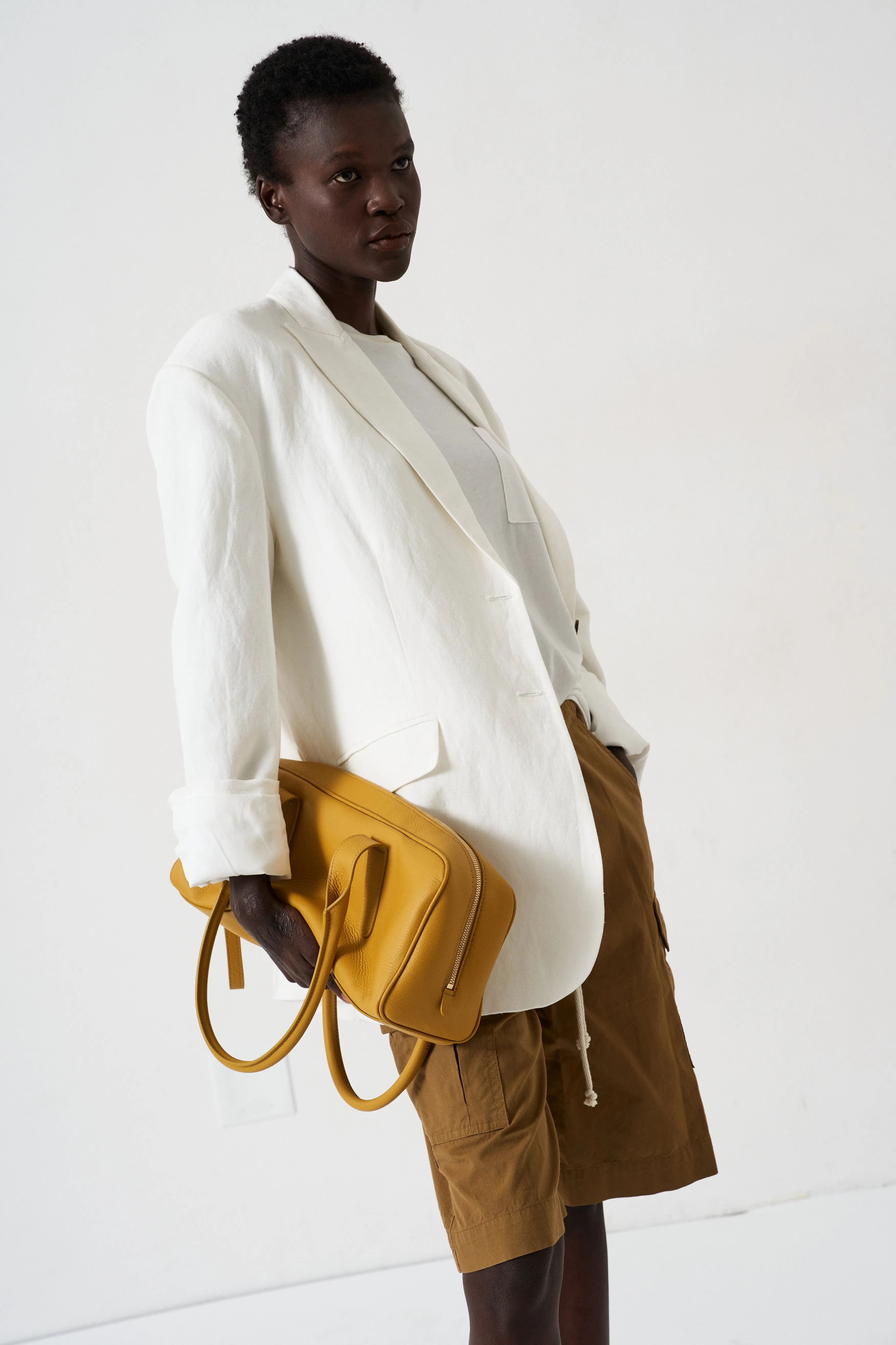 The Linen Oversized Blazer in White sold by Jamie Haller product image thumbnail 3