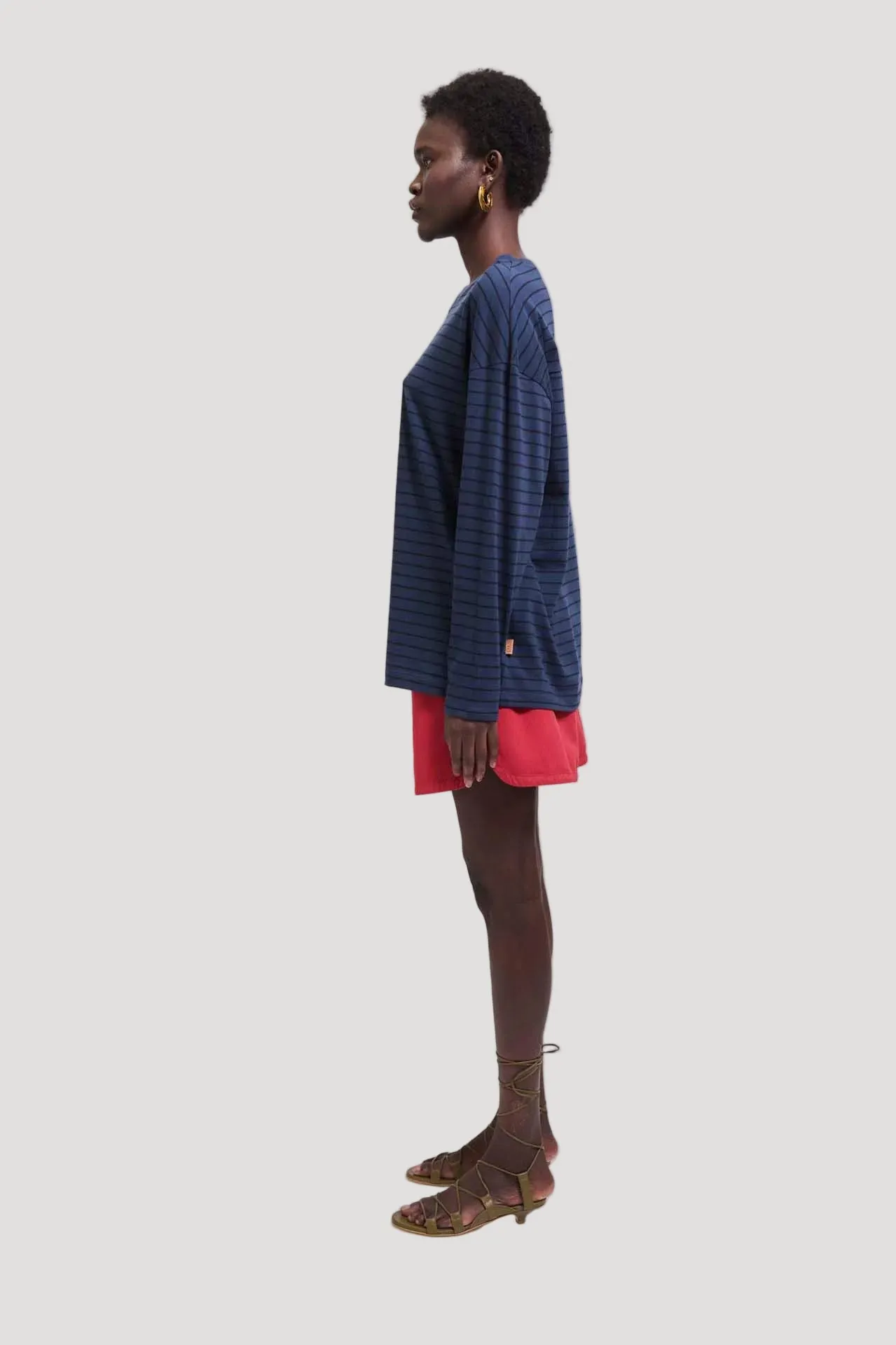 The High V Tee in Blue Stripe sold by Jamie Haller product image thumbnail 4