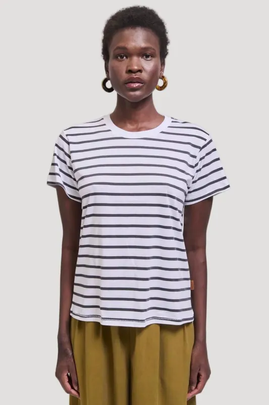 The Chameleon Tee in White Stripe made by Jamie Haller