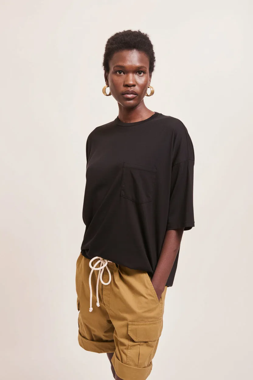The Boxy Tee in Black sold by Jamie Haller