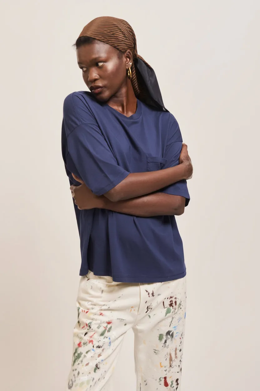 The Boxy Tee in Navy sold by Jamie Haller product image thumbnail 3