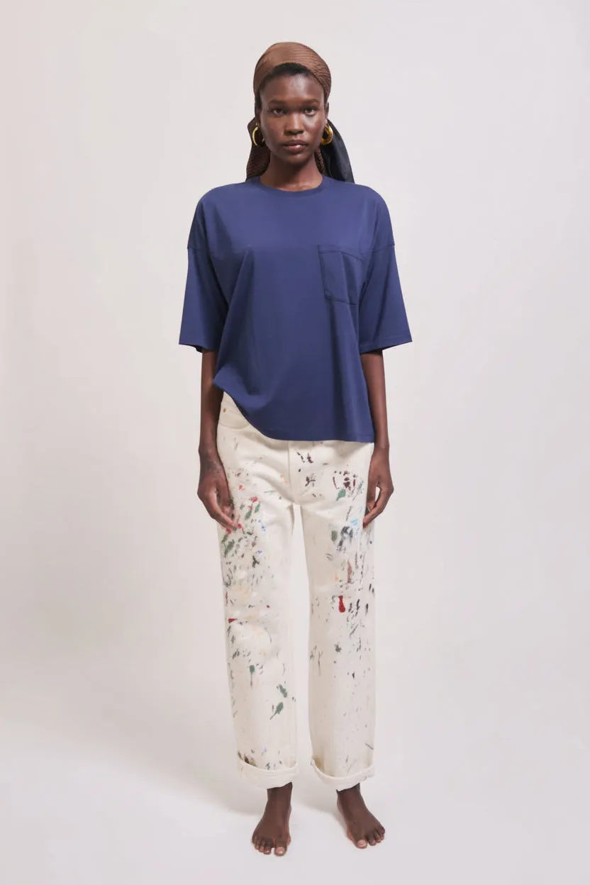 The Boxy Tee in Navy sold by Jamie Haller product image thumbnail 2