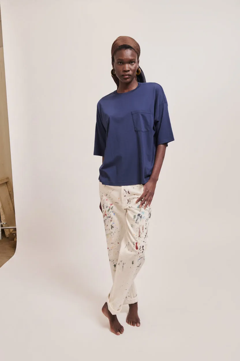 The Boxy Tee in Navy sold by Jamie Haller product image thumbnail 4