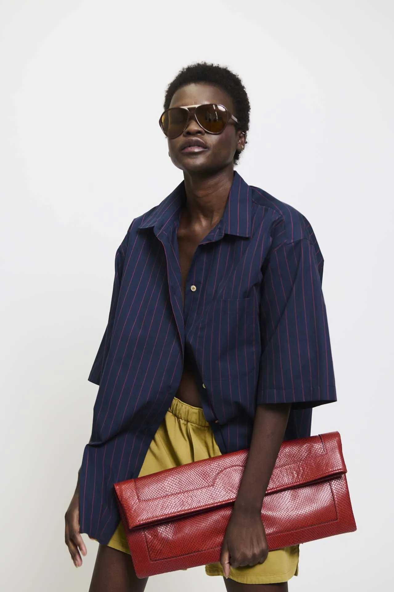 The Elbow Essential Shirt in Blue Red sold by Jamie Haller