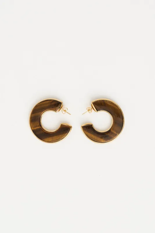The Stone Hoop in Tiger's Eye made by Jamie Haller