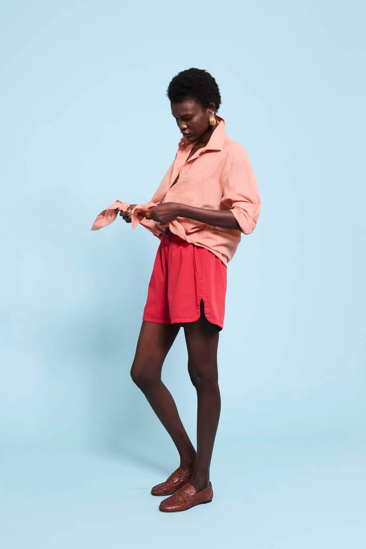 The Track Short in Red sold by Jamie Haller product image thumbnail 4