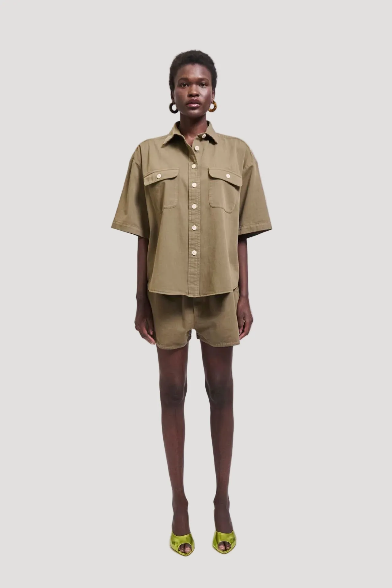 The Track Short in Loden sold by Jamie Haller product image thumbnail 3