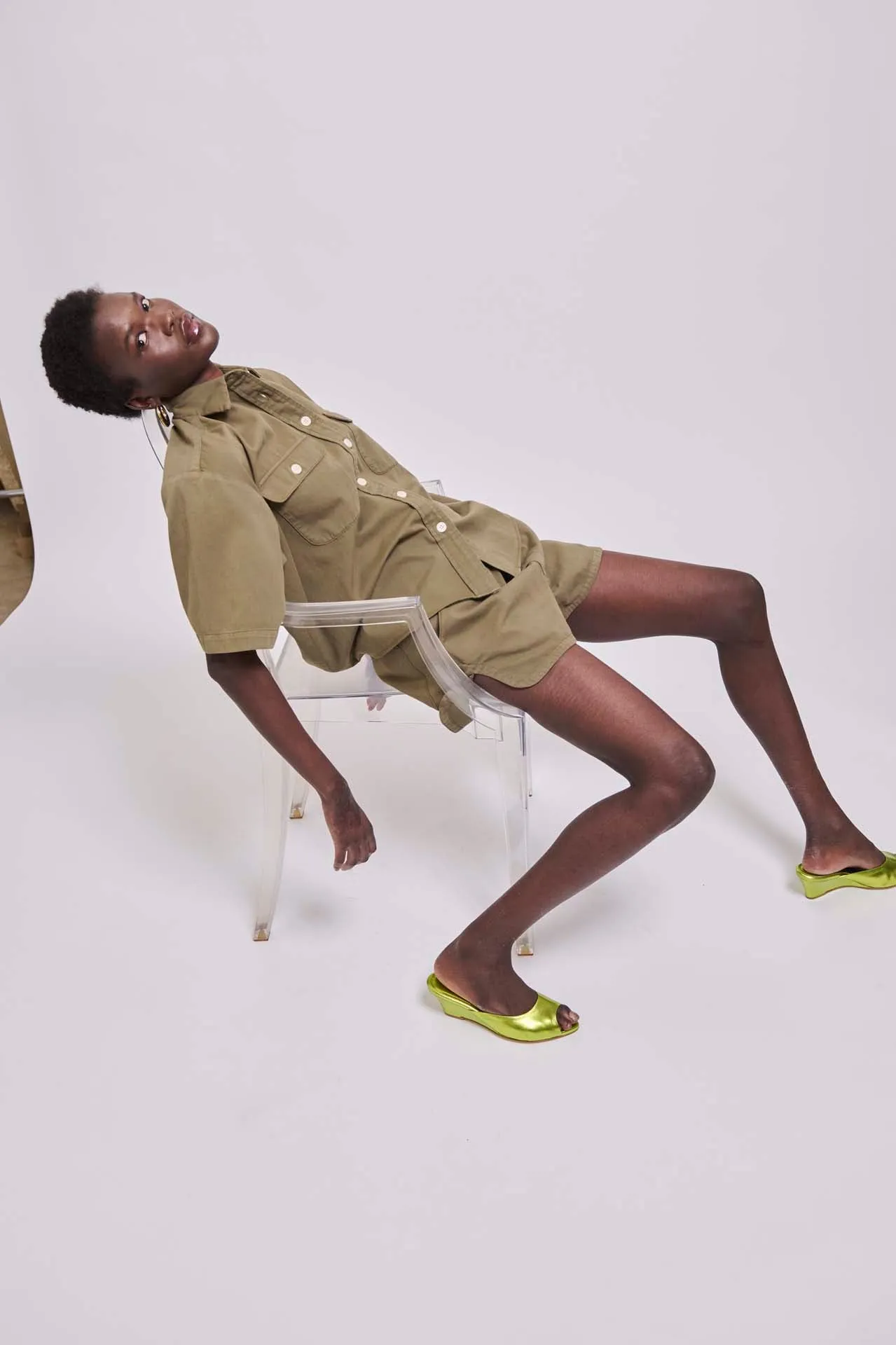 The Track Short in Loden sold by Jamie Haller product image thumbnail 4