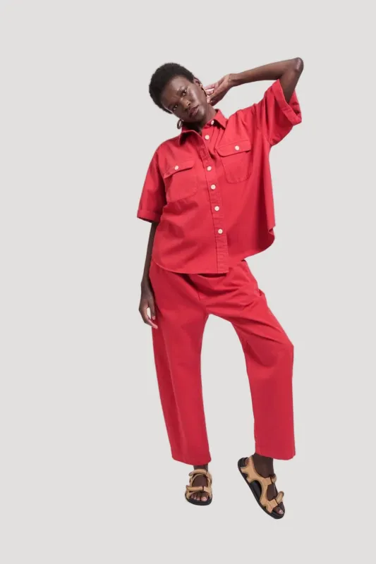 The Scout Shirt in Red made by Jamie Haller