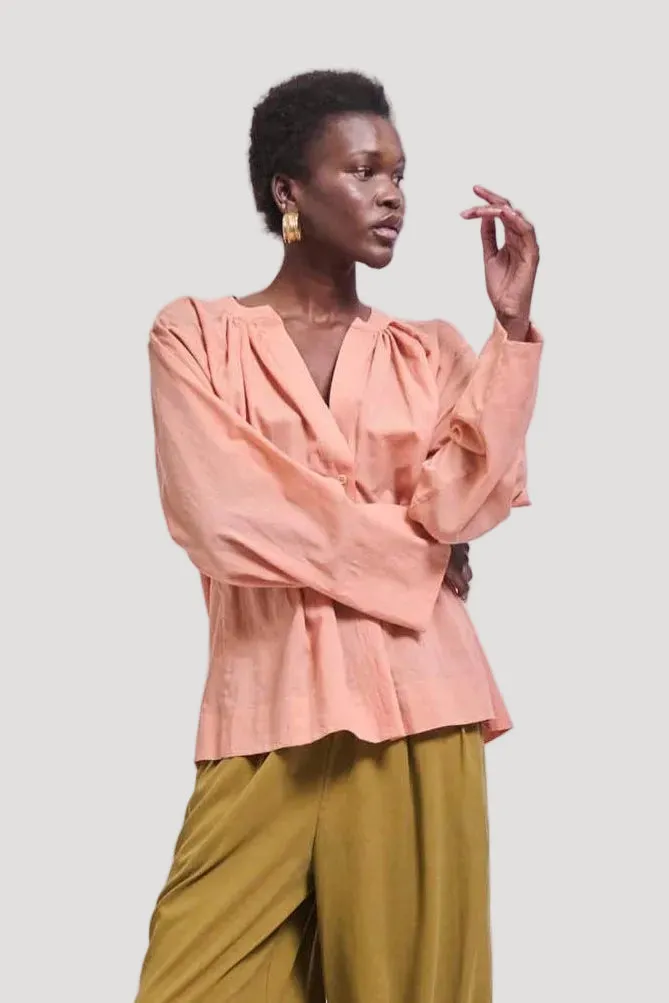 The Pascale Blouse in Dusty Peach sold by Jamie Haller product image thumbnail 4