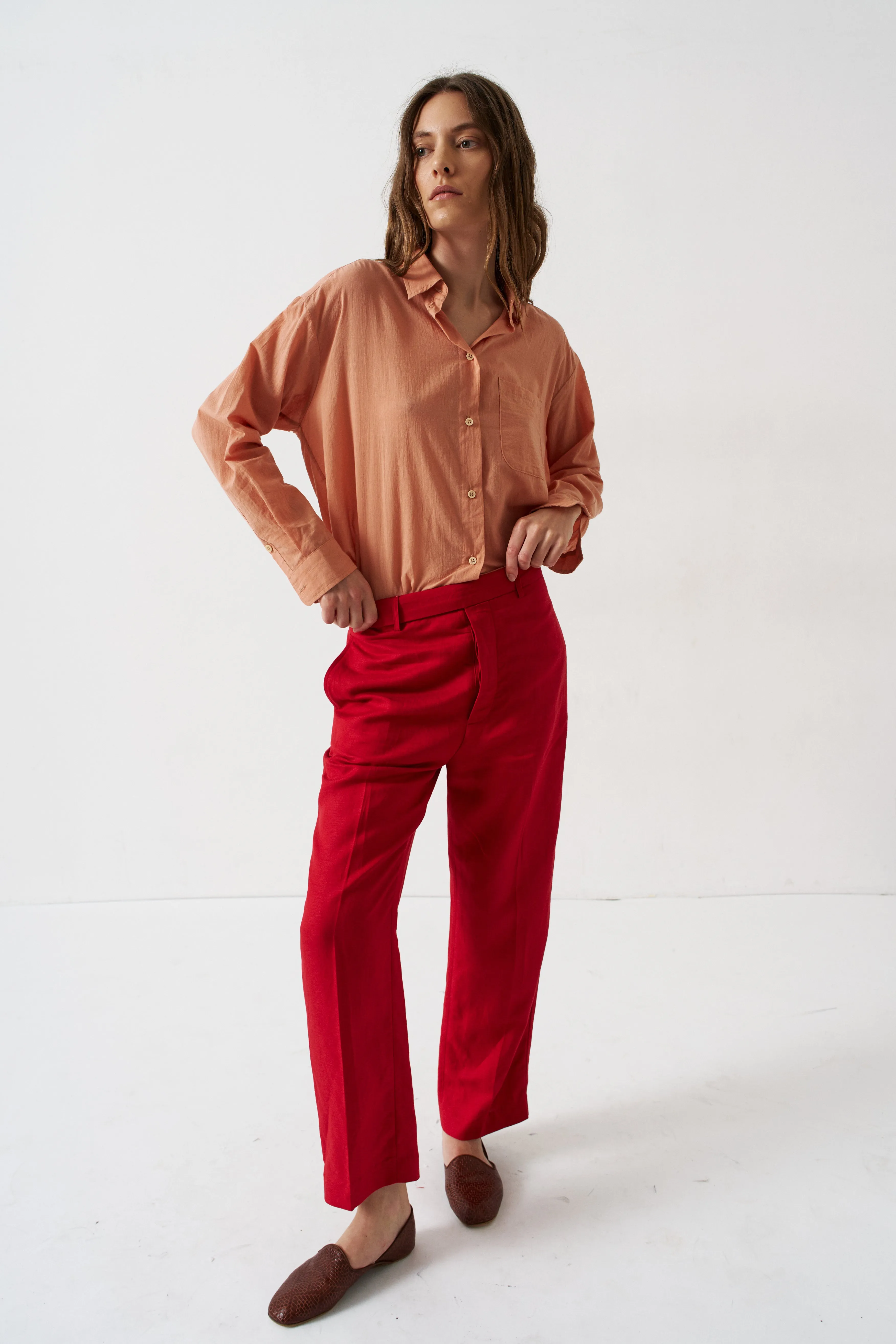 The Cotton Essential Shirt in Dusty Peach sold by Jamie Haller product image thumbnail 5