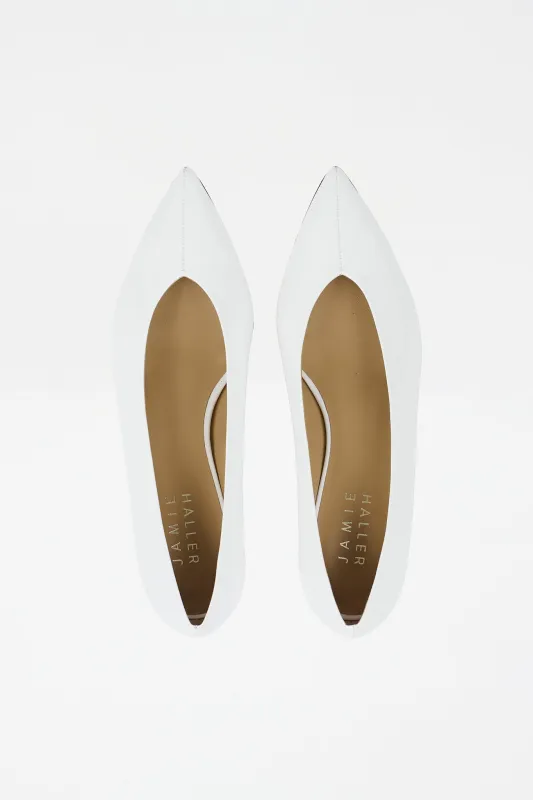 The Trap Pump in White Patent made by Jamie Haller
