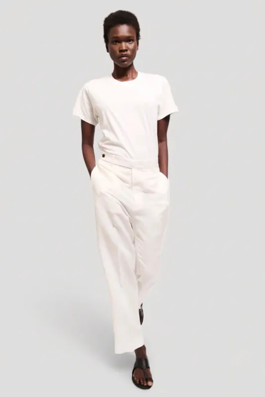 The Waist Tape Trouser in White made by Jamie Haller