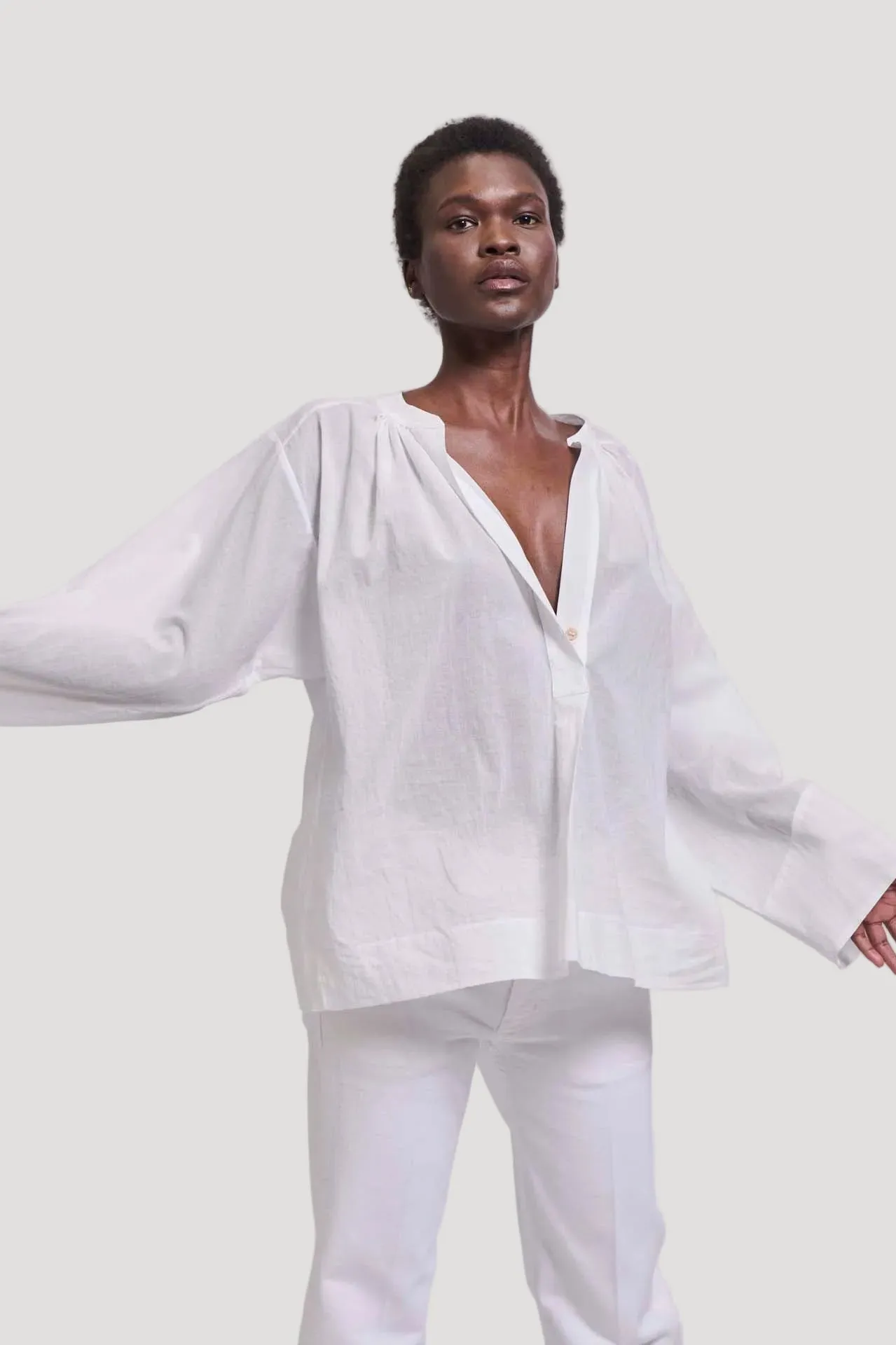 The Pascale Blouse in White sold by Jamie Haller product image thumbnail 3