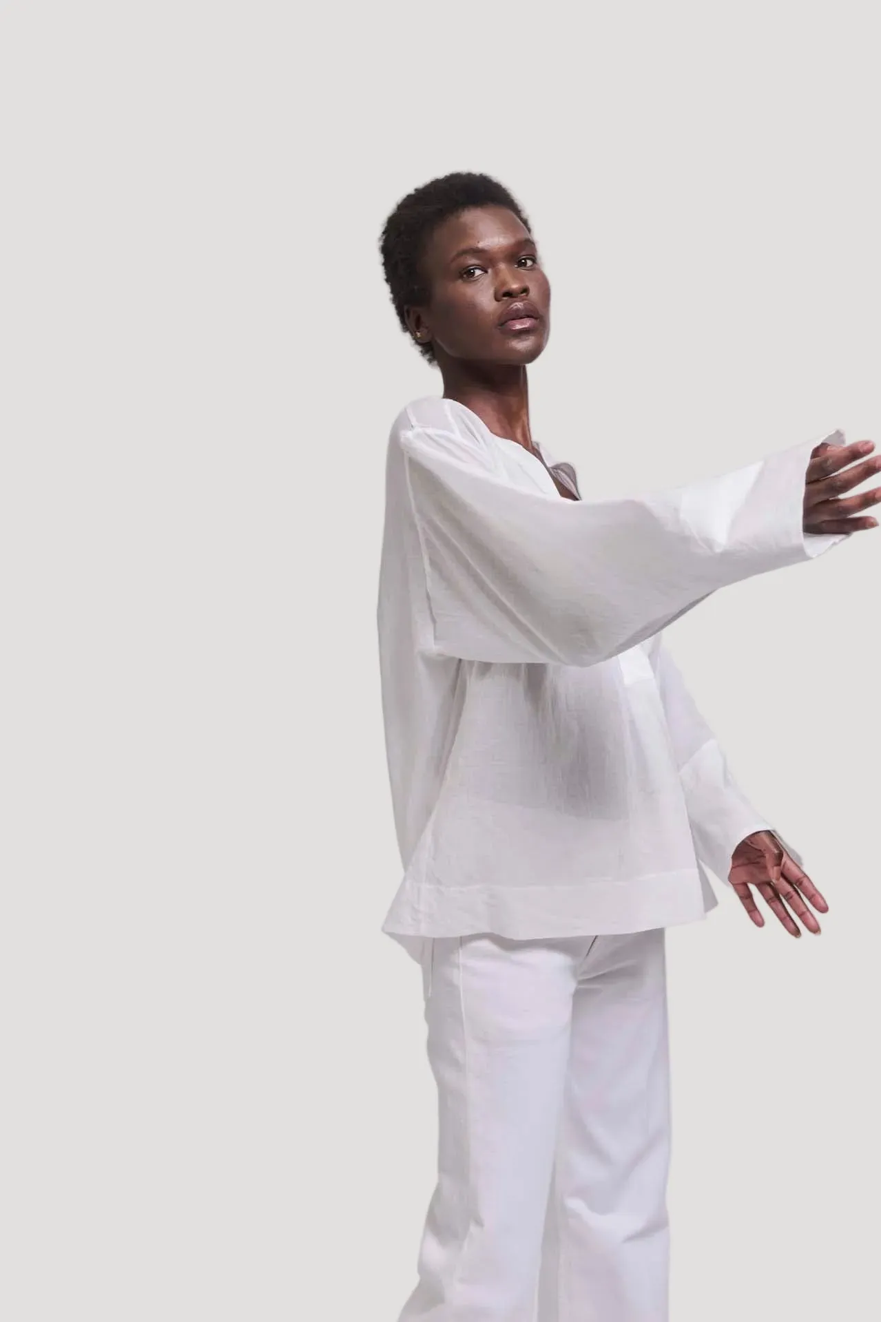 The Pascale Blouse in White sold by Jamie Haller product image thumbnail 4