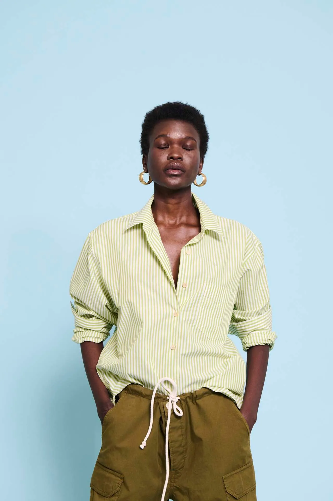 The Rope Tie Cargo Short in Khaki sold by Jamie Haller product image thumbnail 4