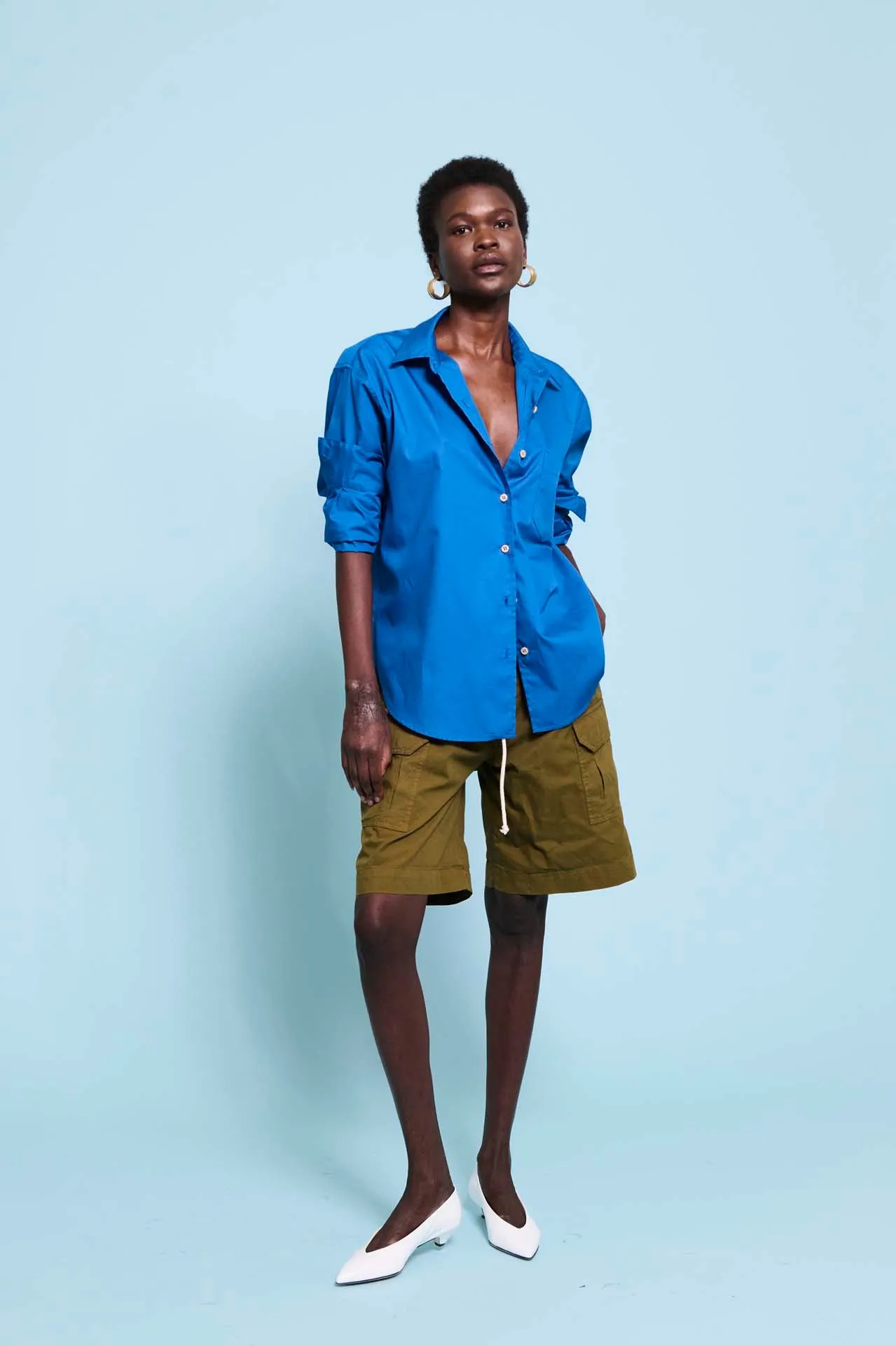 The Rope Tie Cargo Short in Khaki sold by Jamie Haller