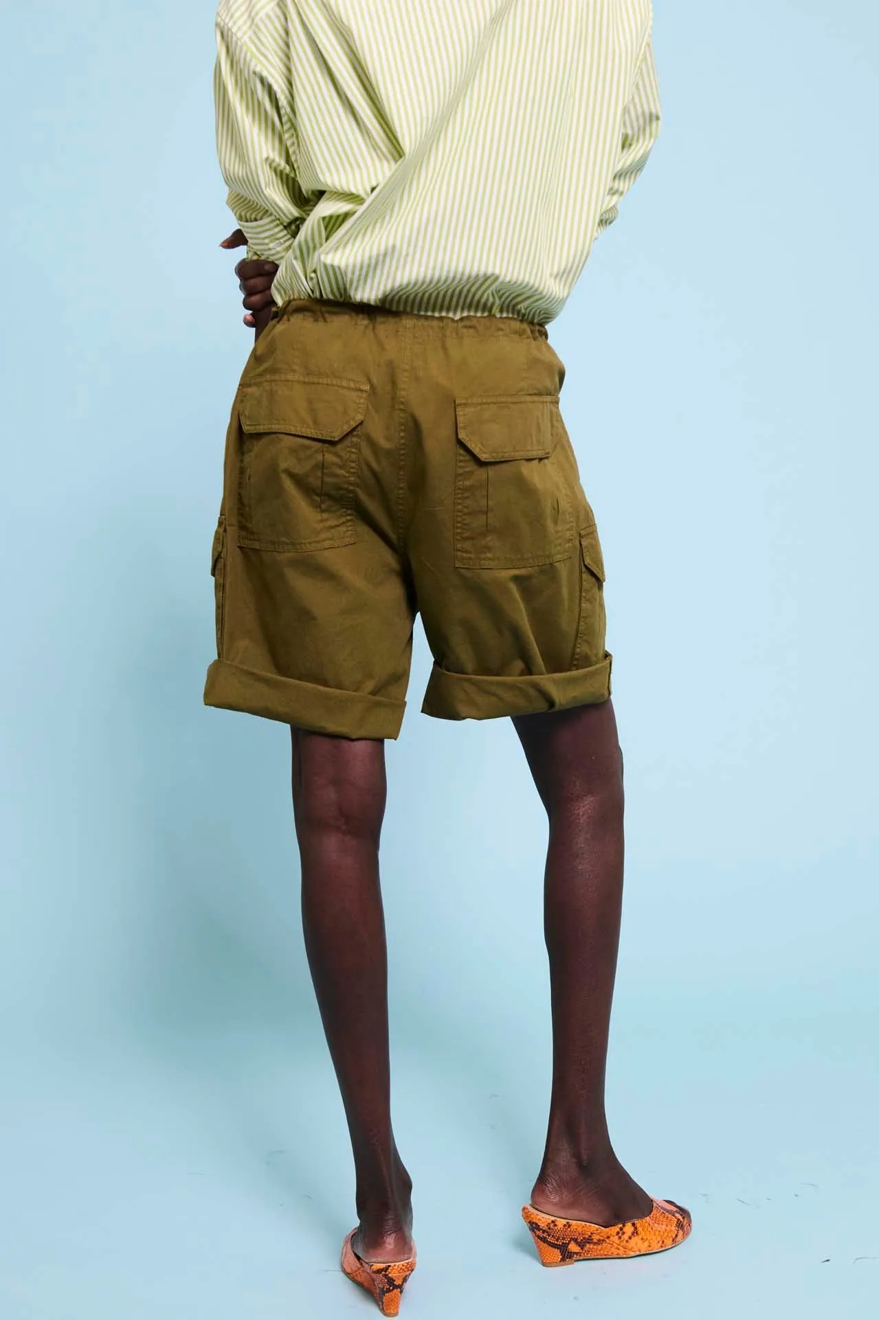 The Rope Tie Cargo Short in Khaki sold by Jamie Haller product image thumbnail 5