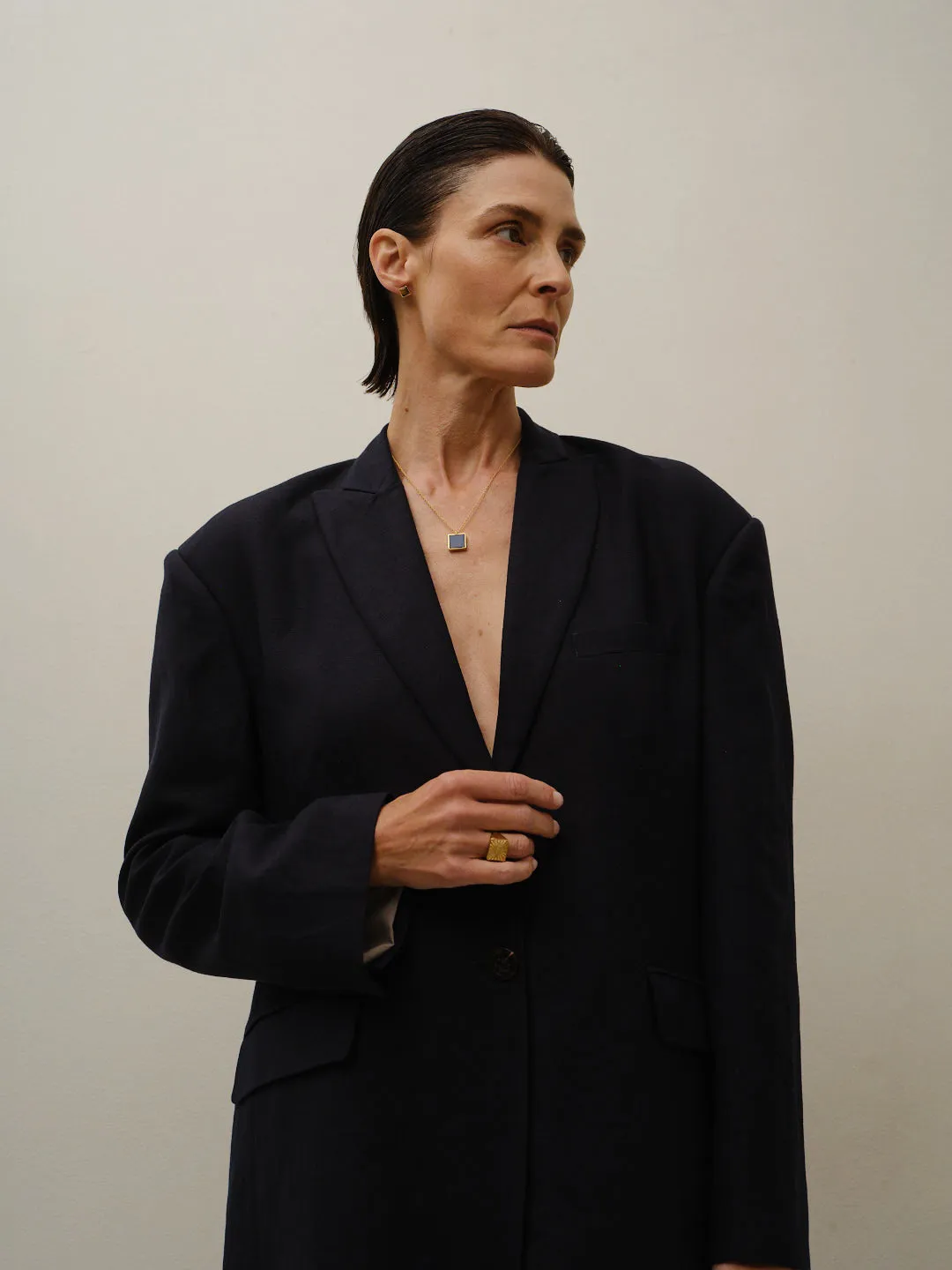The Hilma Pendant Necklace in Blue Aventurine sold by Jamie Haller product image thumbnail 4