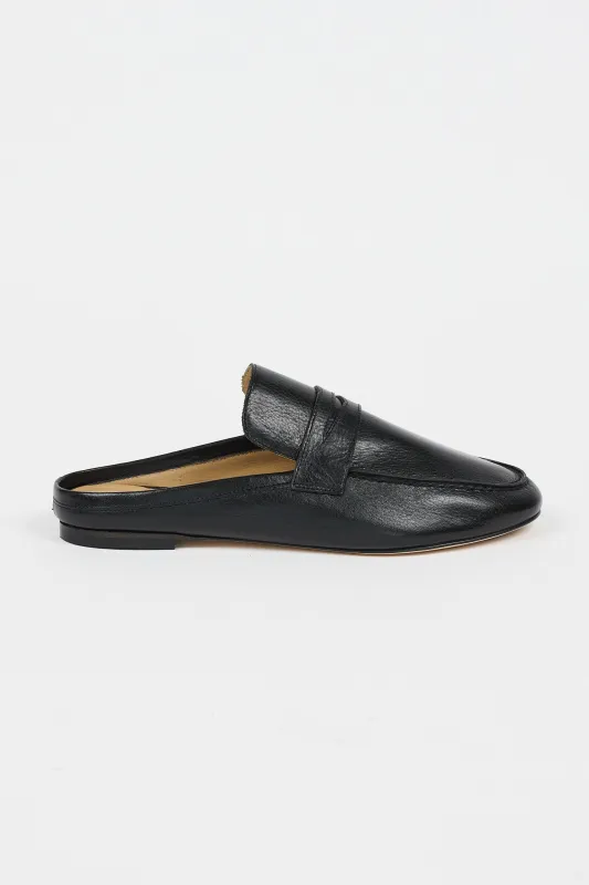 The Penny Loafer Mule in Black made by Jamie Haller
