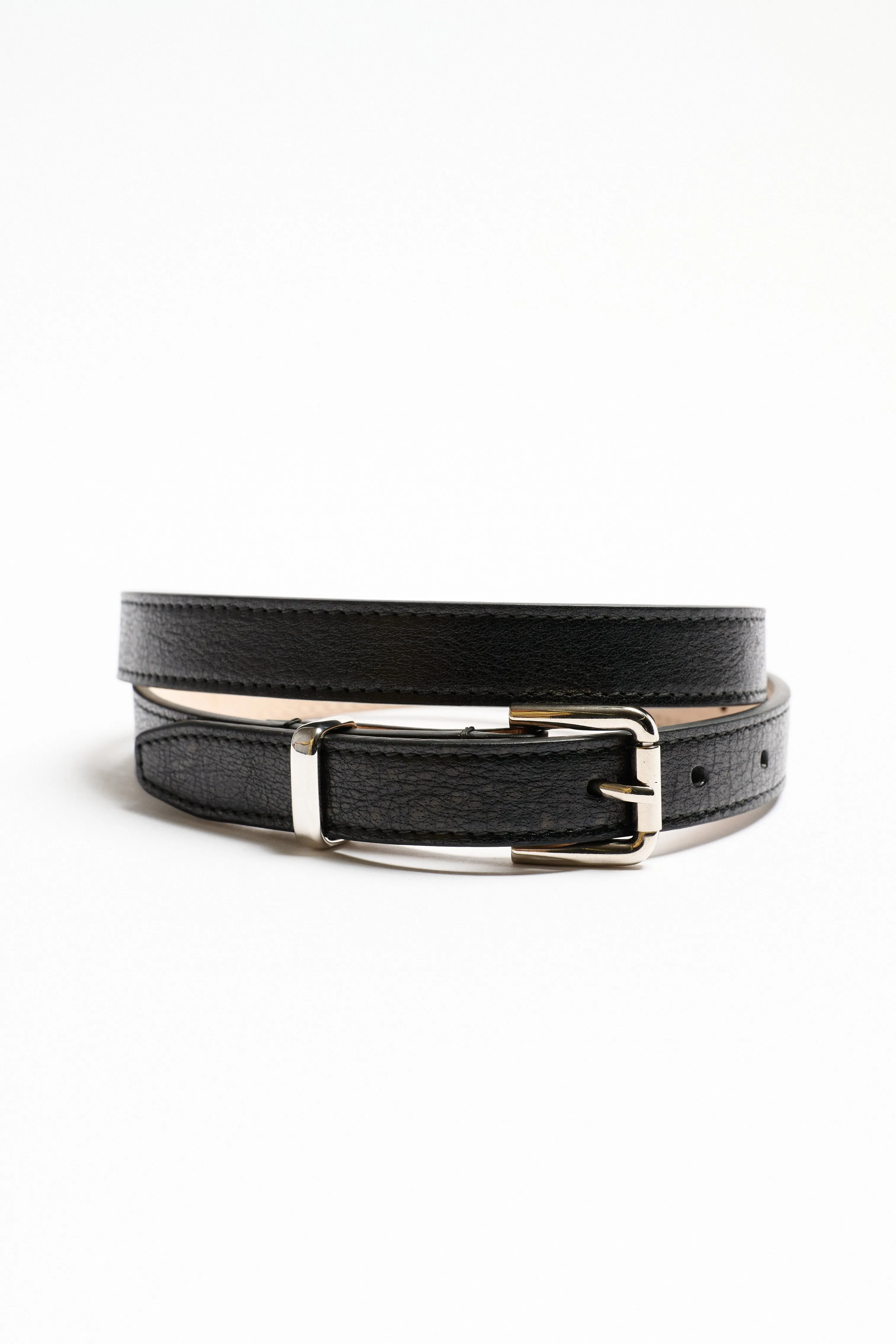 The Slim Bar Belt in Black sold by Jamie Haller