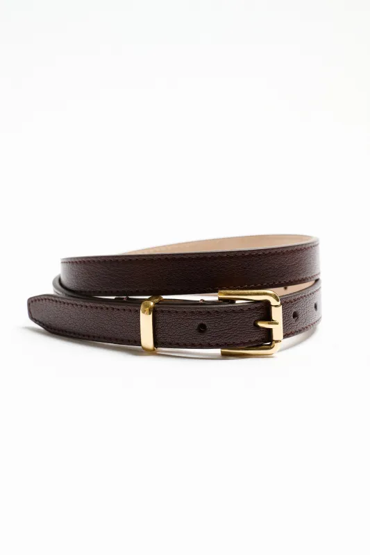 The Slim Bar Belt in Oxblood made by Jamie Haller