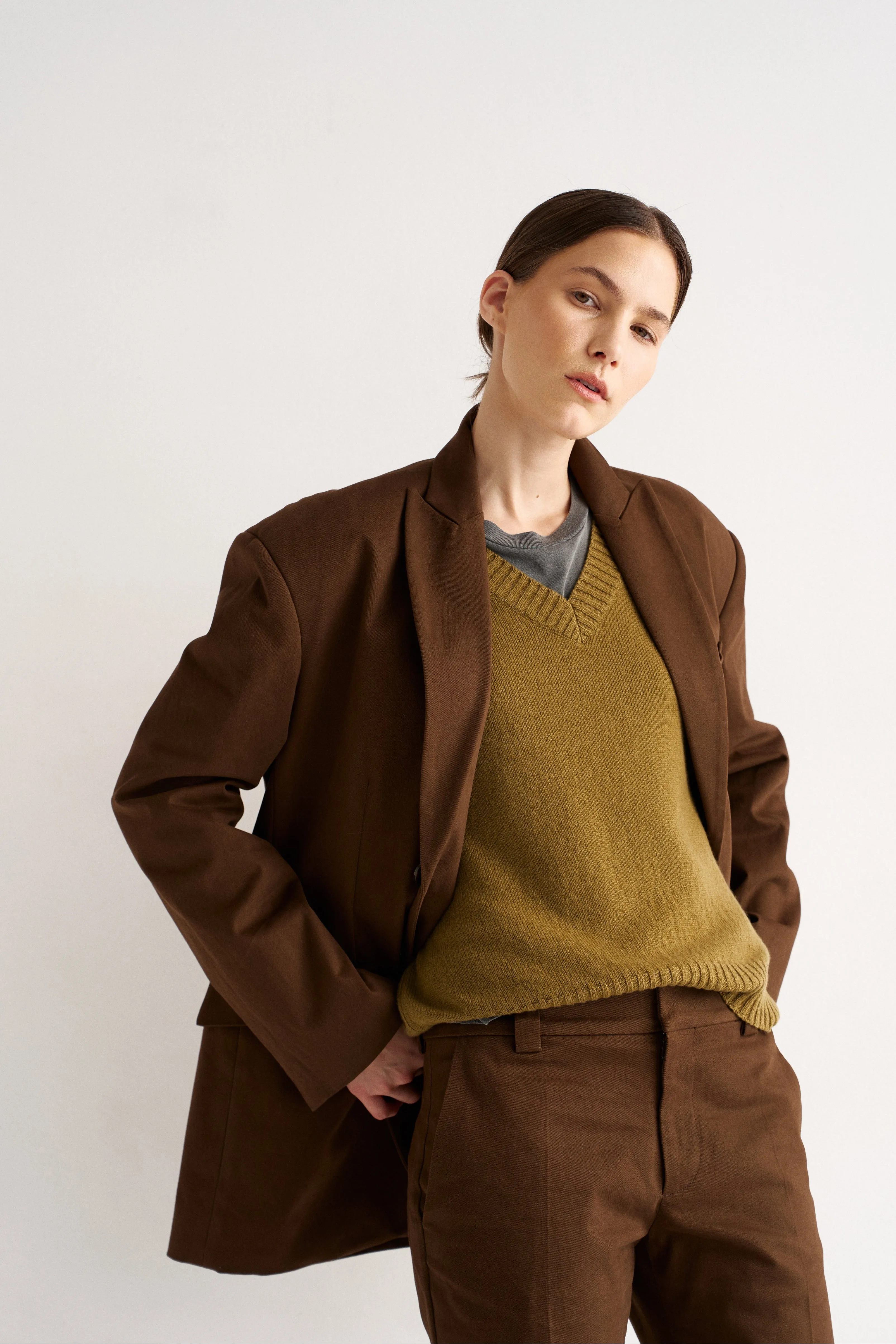 The Knit Vest in Moss sold by Jamie Haller product image thumbnail 2