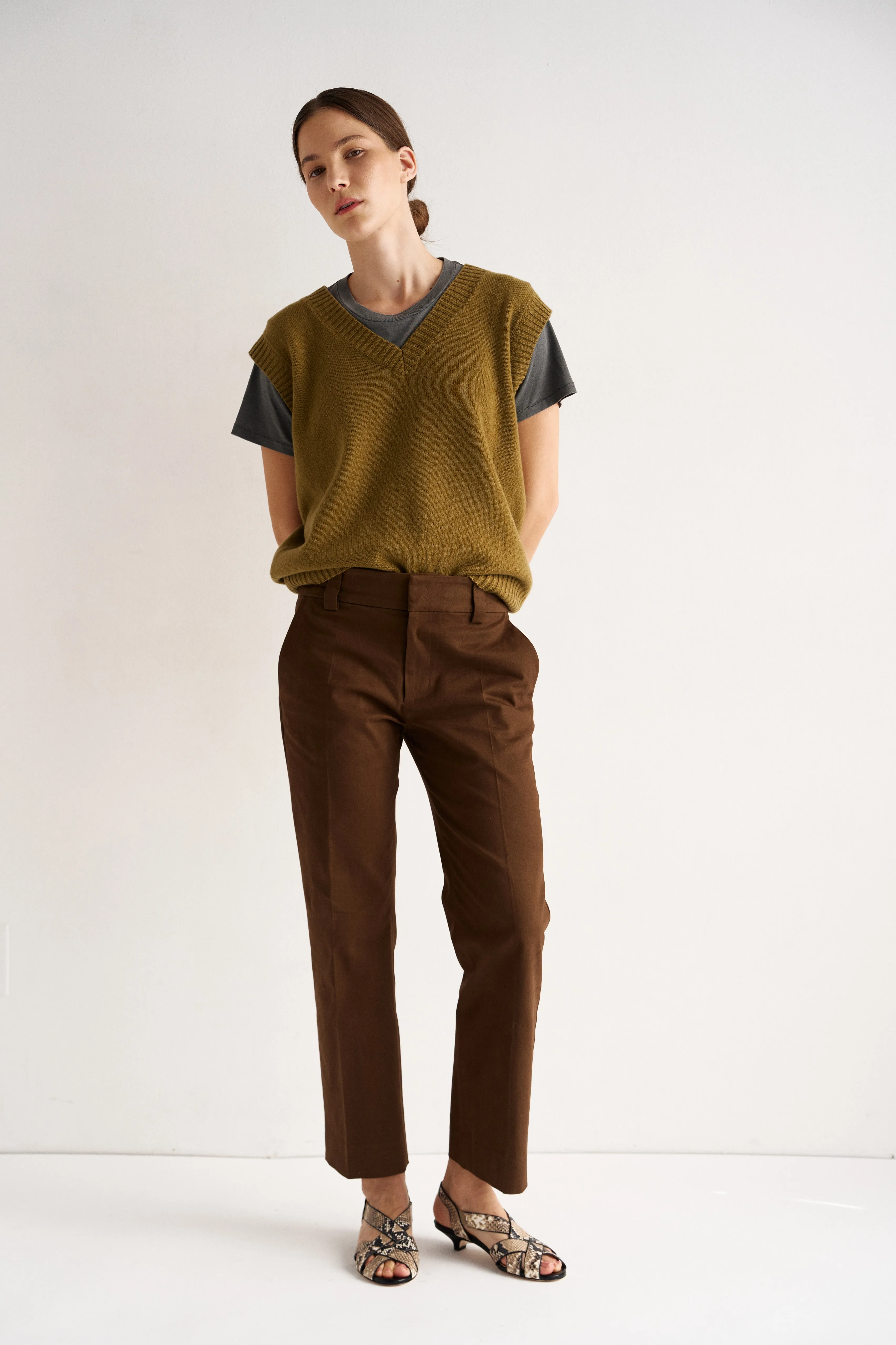 The Knit Vest in Moss sold by Jamie Haller product image thumbnail 3