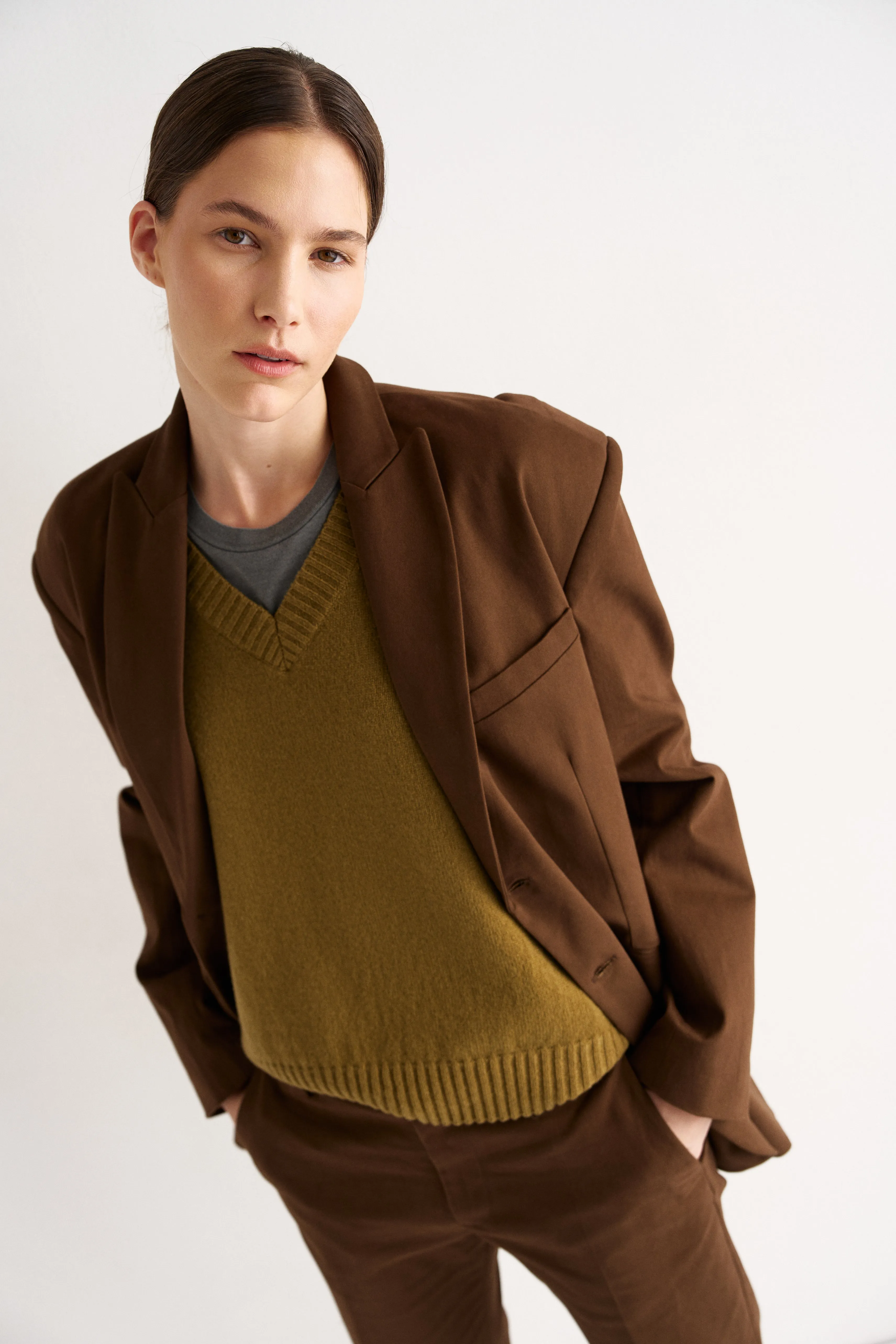 The Knit Vest in Moss sold by Jamie Haller product image thumbnail 4