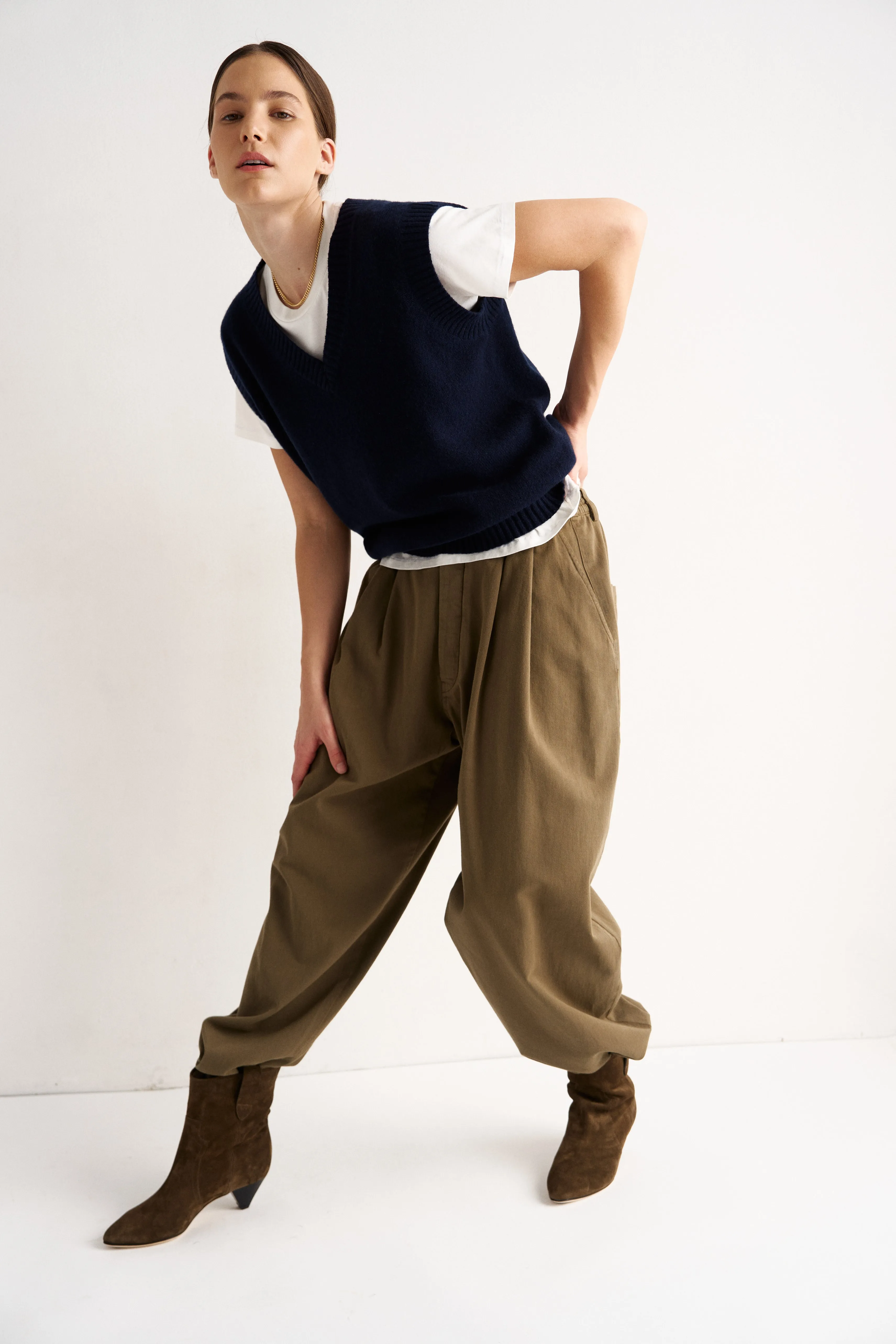 The Knit Vest in Navy sold by Jamie Haller product image thumbnail 5
