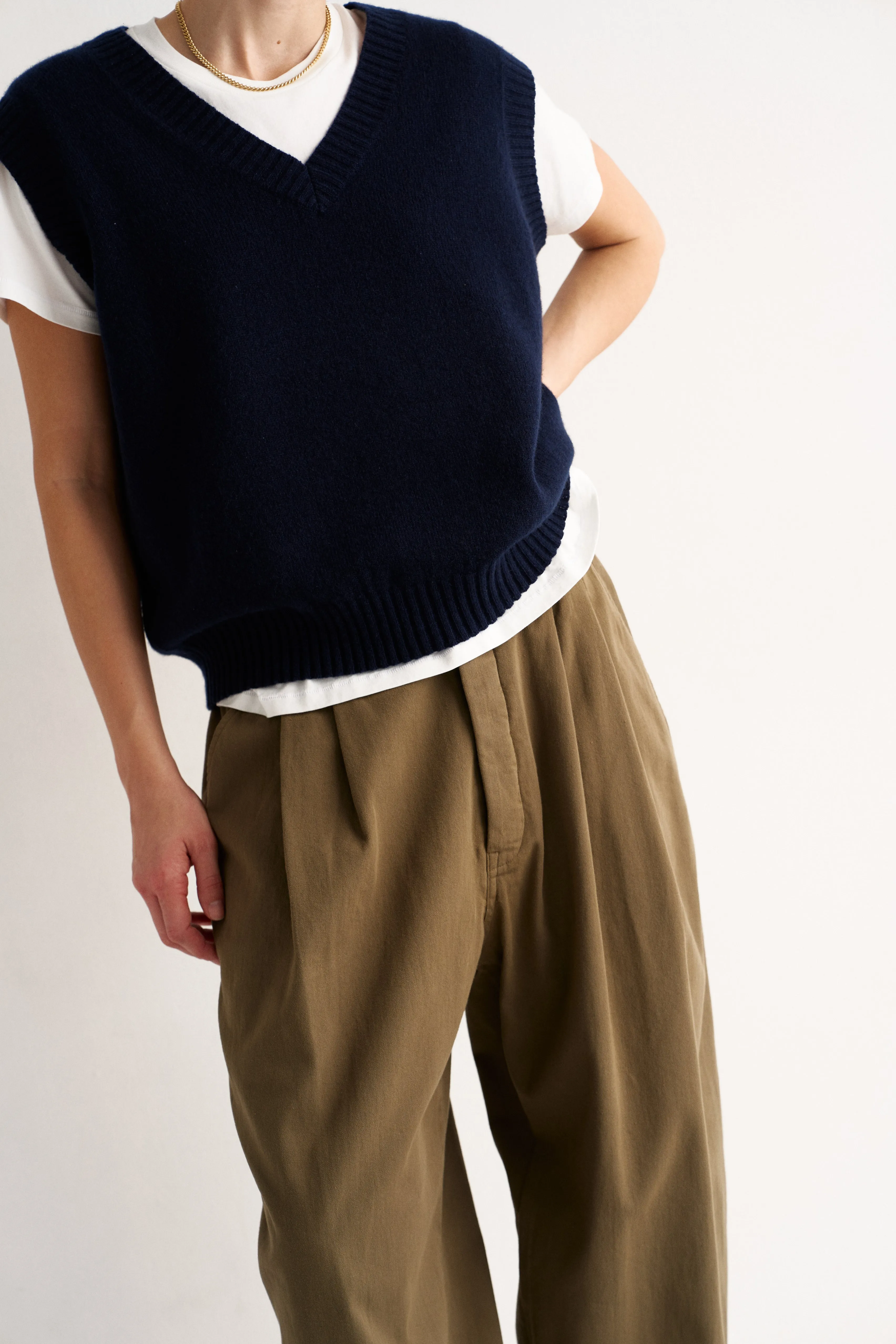 The Knit Vest in Navy sold by Jamie Haller product image thumbnail 3